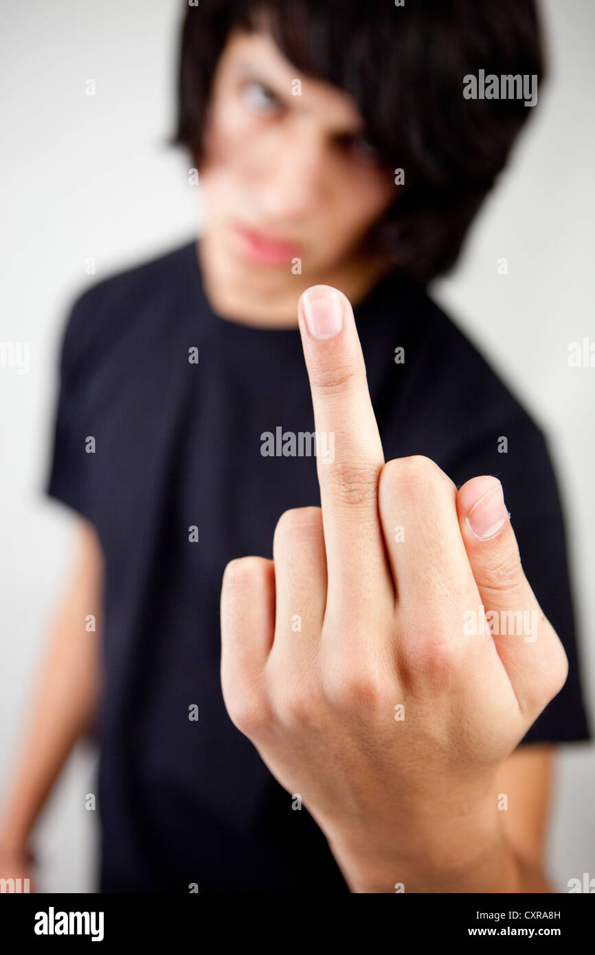 Stinkefinger Cut Out Stock Images & Pictures - Alamy