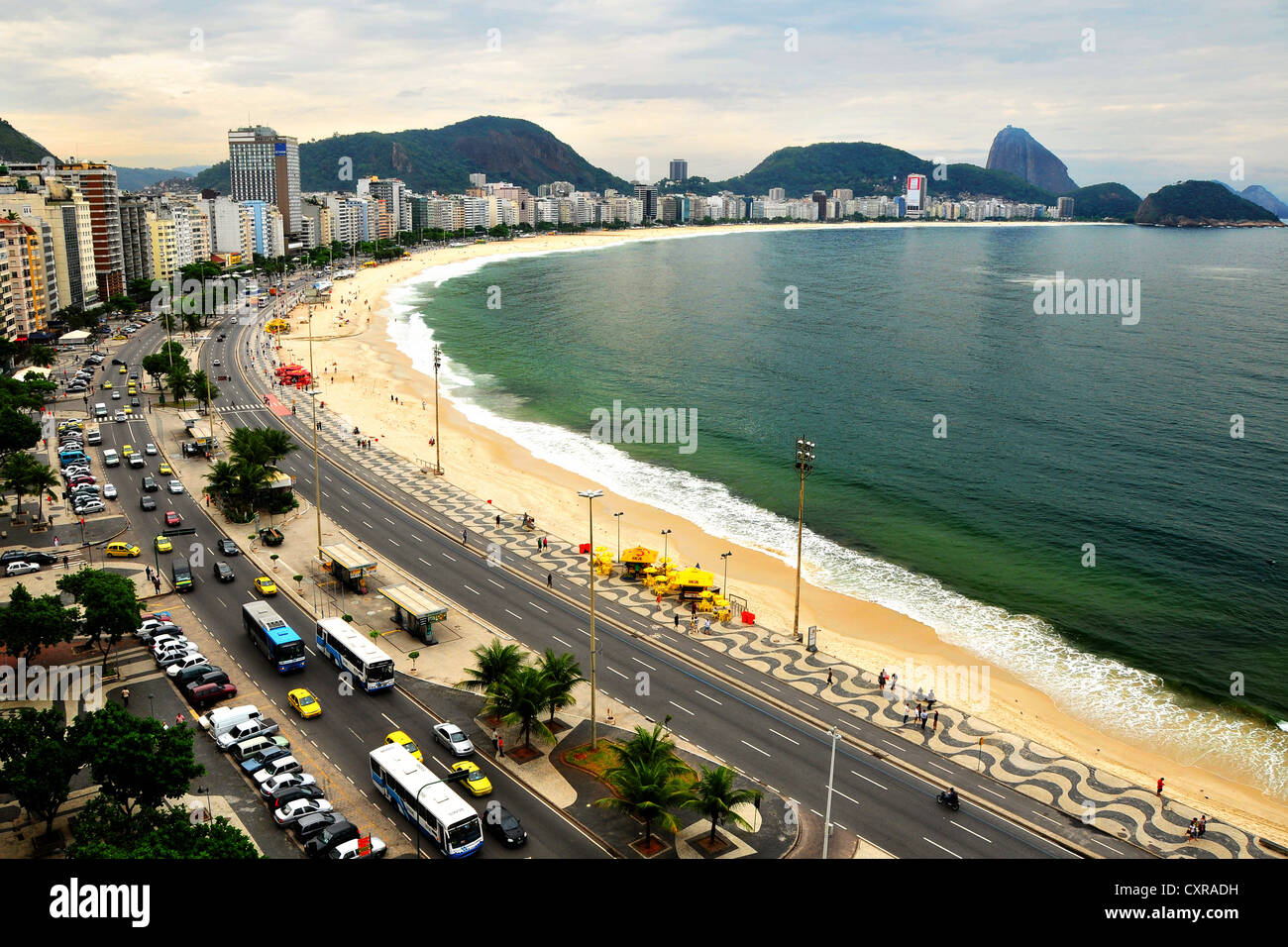 Copacabana beach Brazil Stock Photo