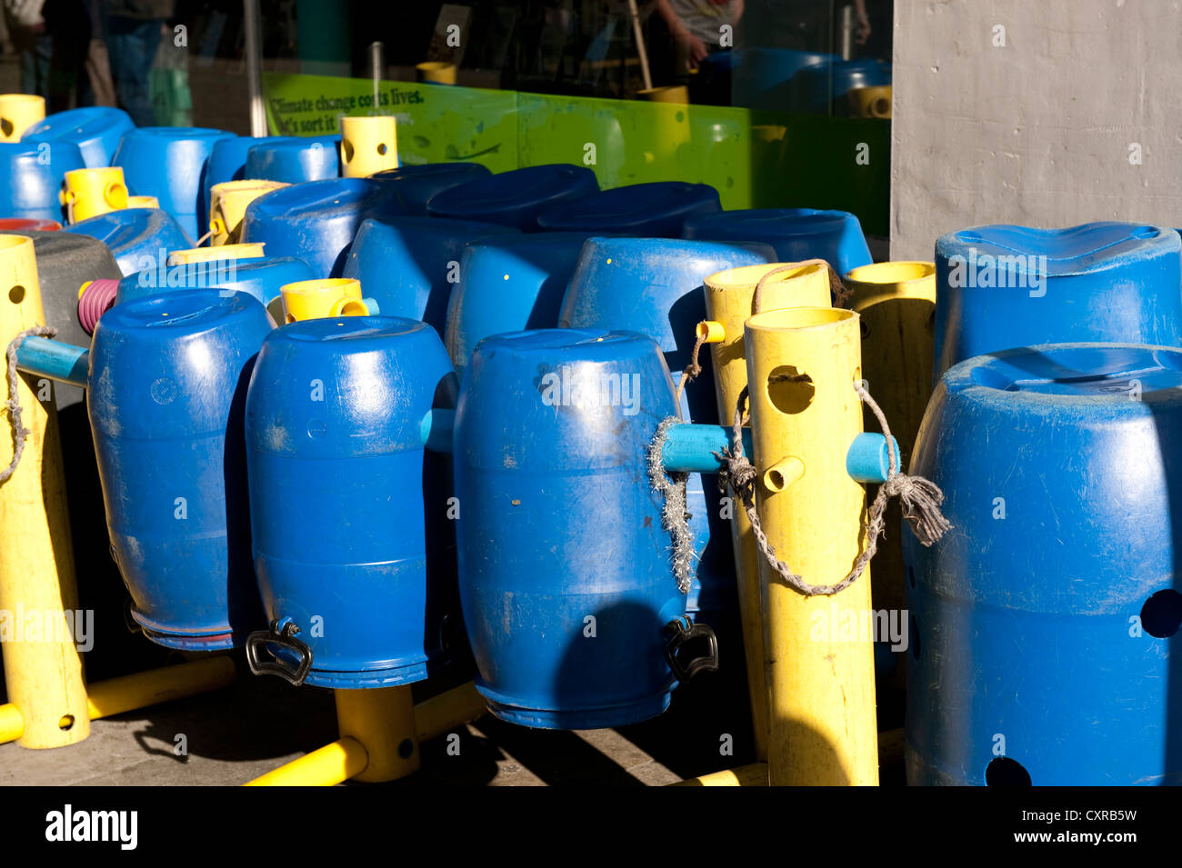 Plastic Oil Drum Drums band music musical Stock Photo Alamy