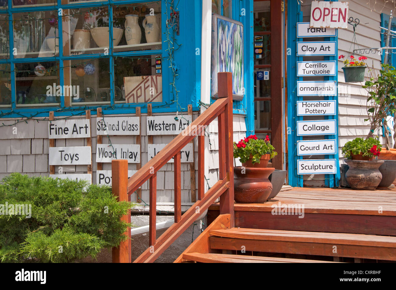 Vintage artist gallery in Madrid, New Mexico, along the Turquoise Trail ...