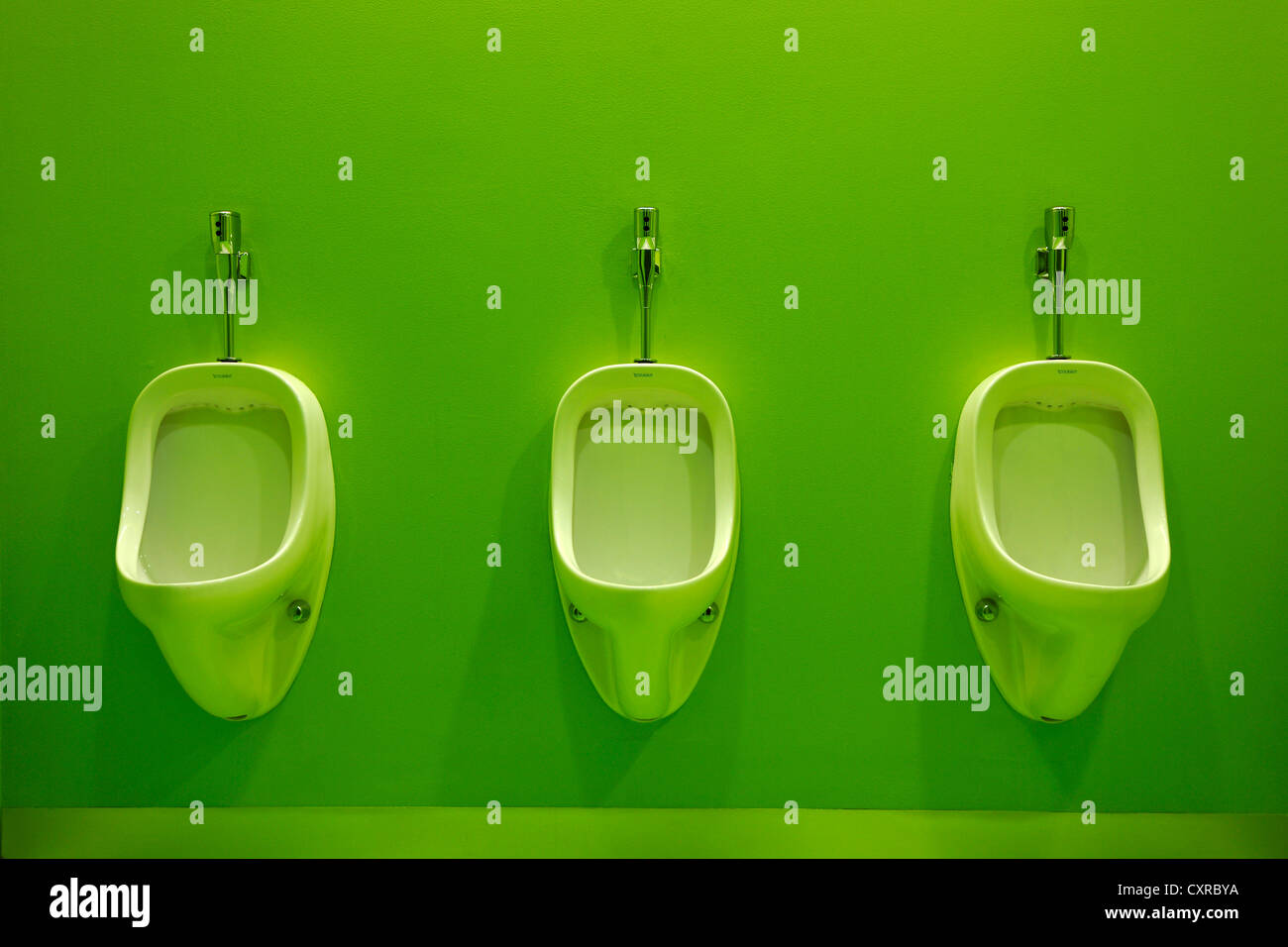 Green toilets, urinals, Madrid, Spain, Europe Stock Photo