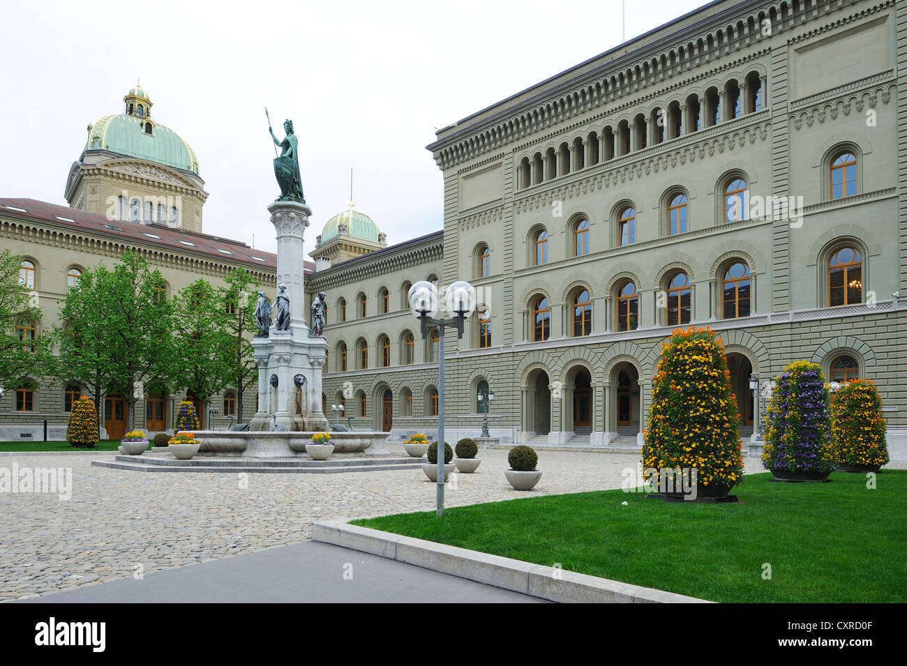 Bundeshaus parliament building in the capital, Bern, Switzerland, Europe Stock Photo