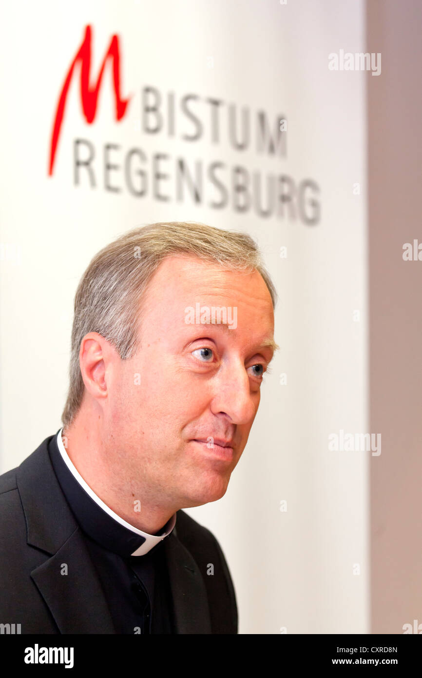 Vicar-General Prelate Michael Fuchs of the Diocese of Regensburg during a press conference on 2 July 2012, Regensburg, Bavaria Stock Photo