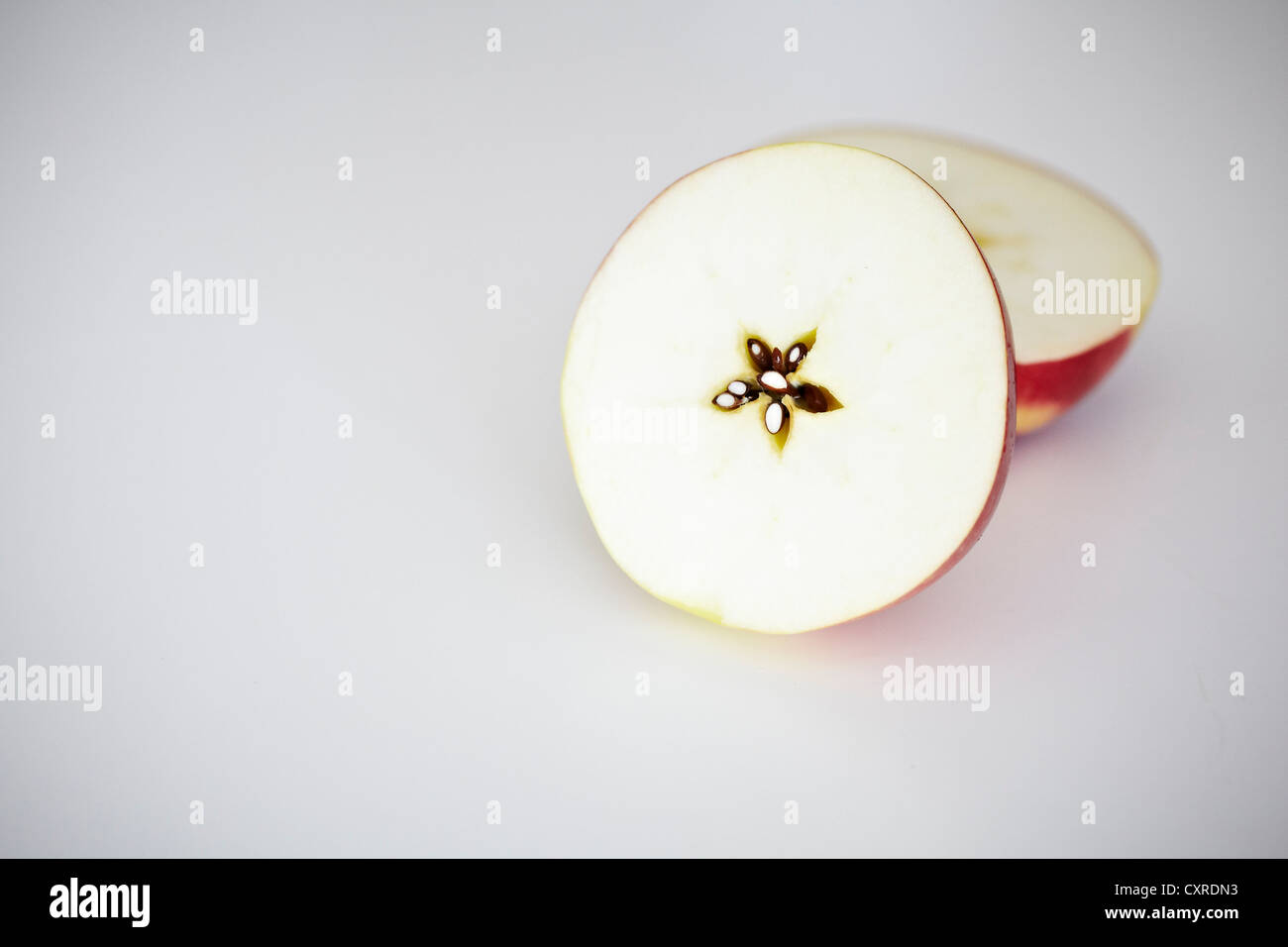 Sliced apple with a center star Stock Photo