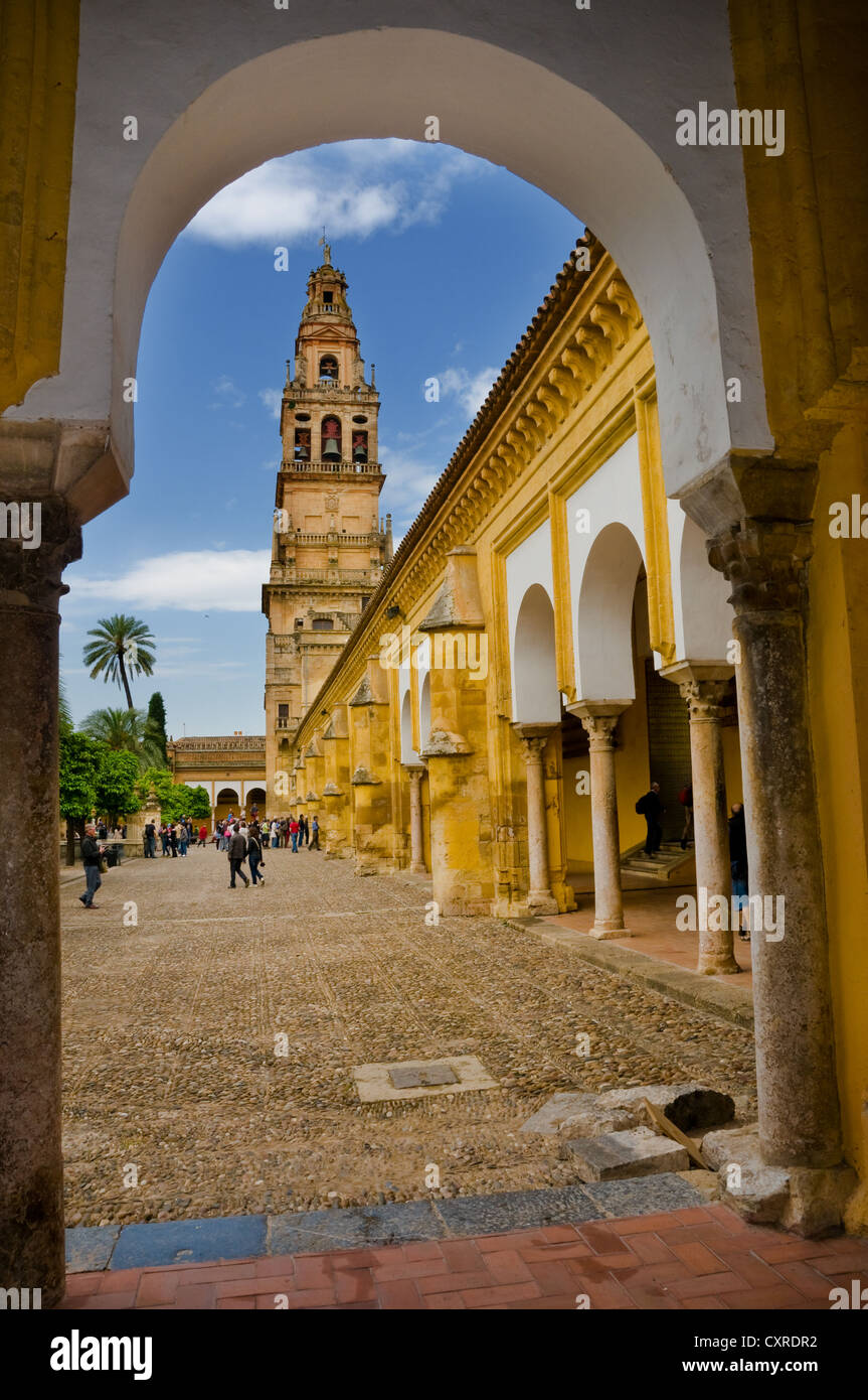 Famous Mosque of Cordoba Spain which was later converted  into a Cathedral. Stock Photo