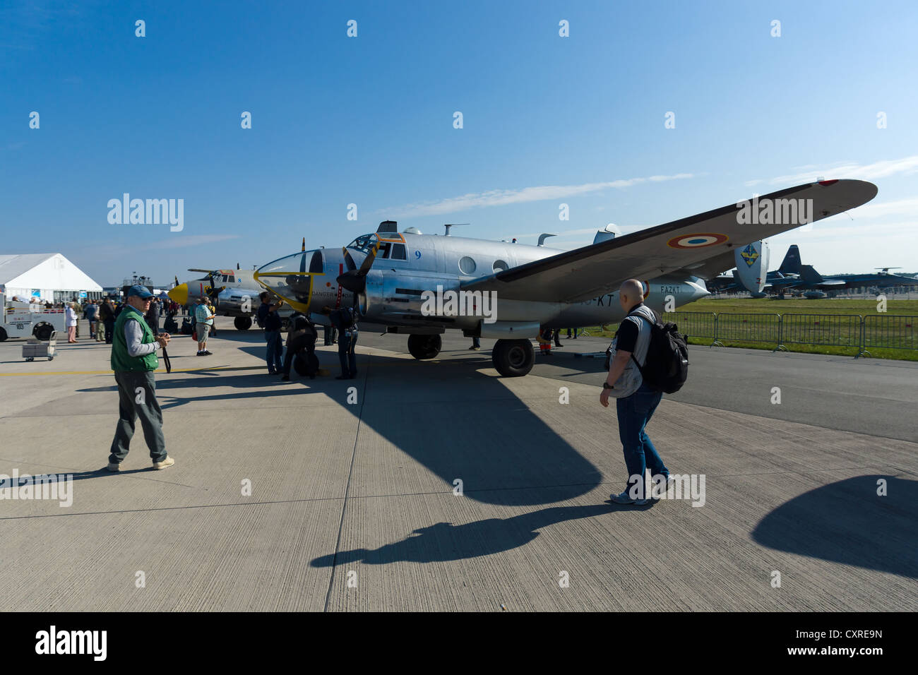 The Dassault MD 315 Flamant is a French light twin-engined transport airplane Stock Photo