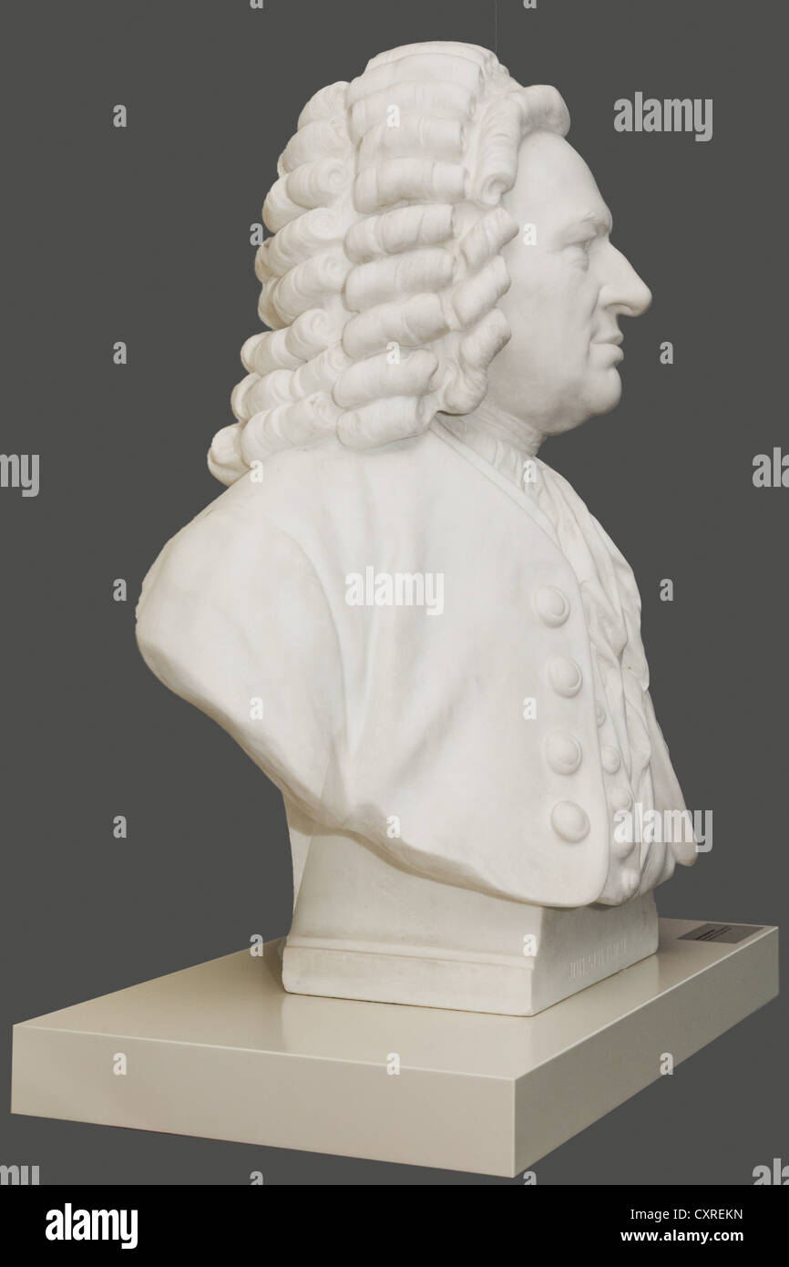 Bust of Johann Sebastian Bach in the foyer of the Bach-Museum Leipzig
