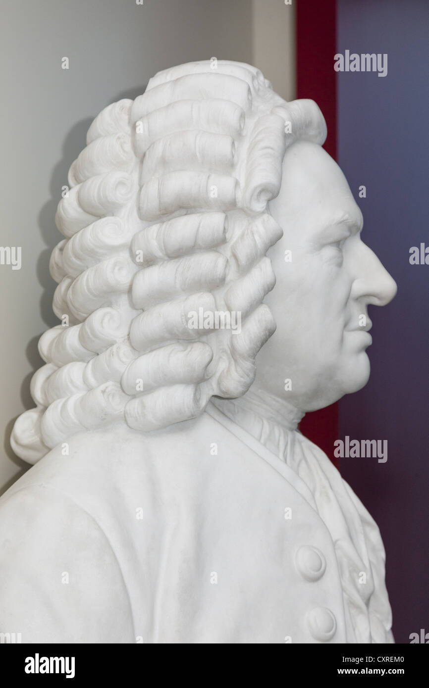 Bust of Johann Sebastian Bach in the foyer of the Bach-Museum Leipzig