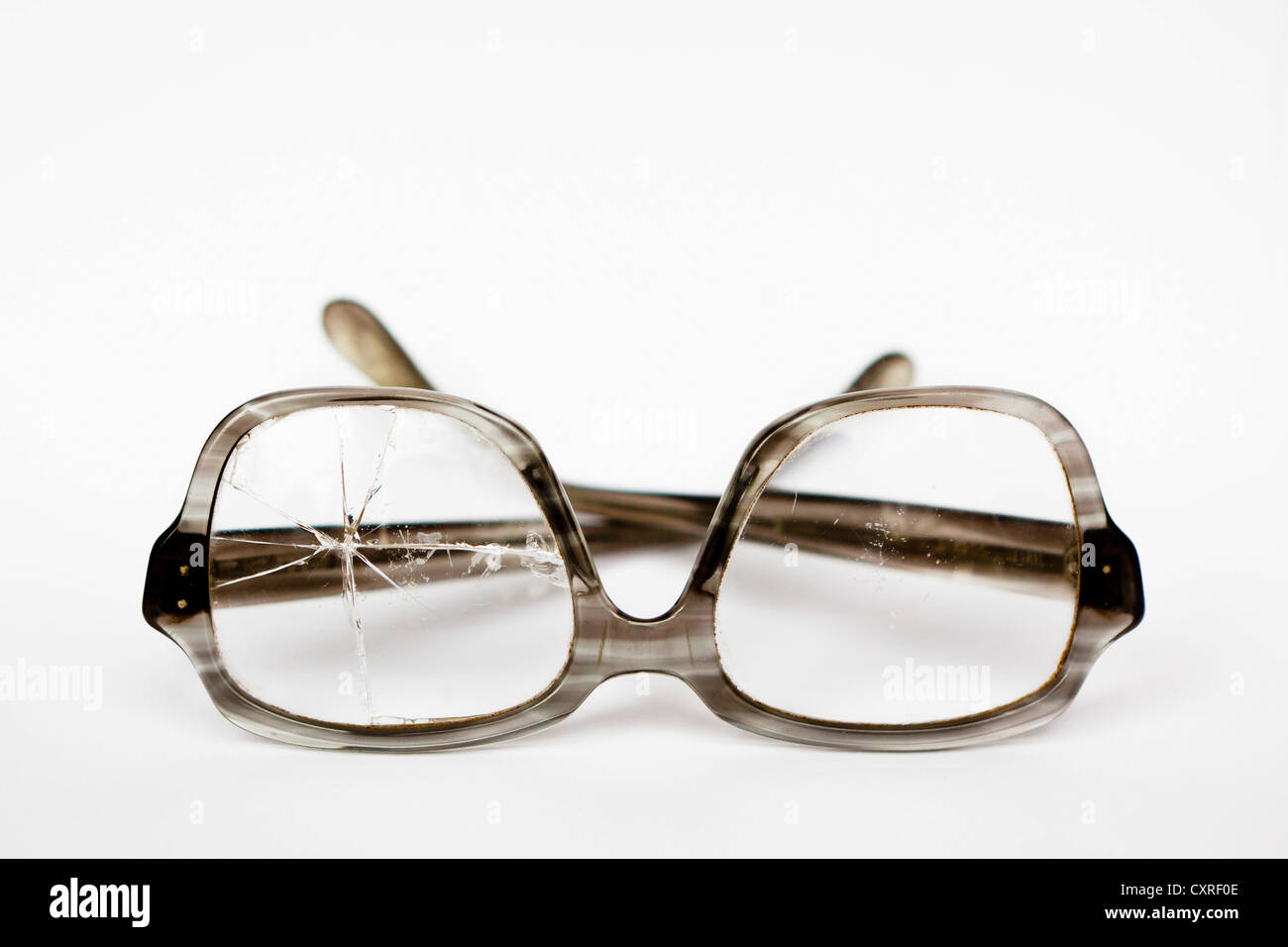 Old broken glasses Stock Photo Alamy