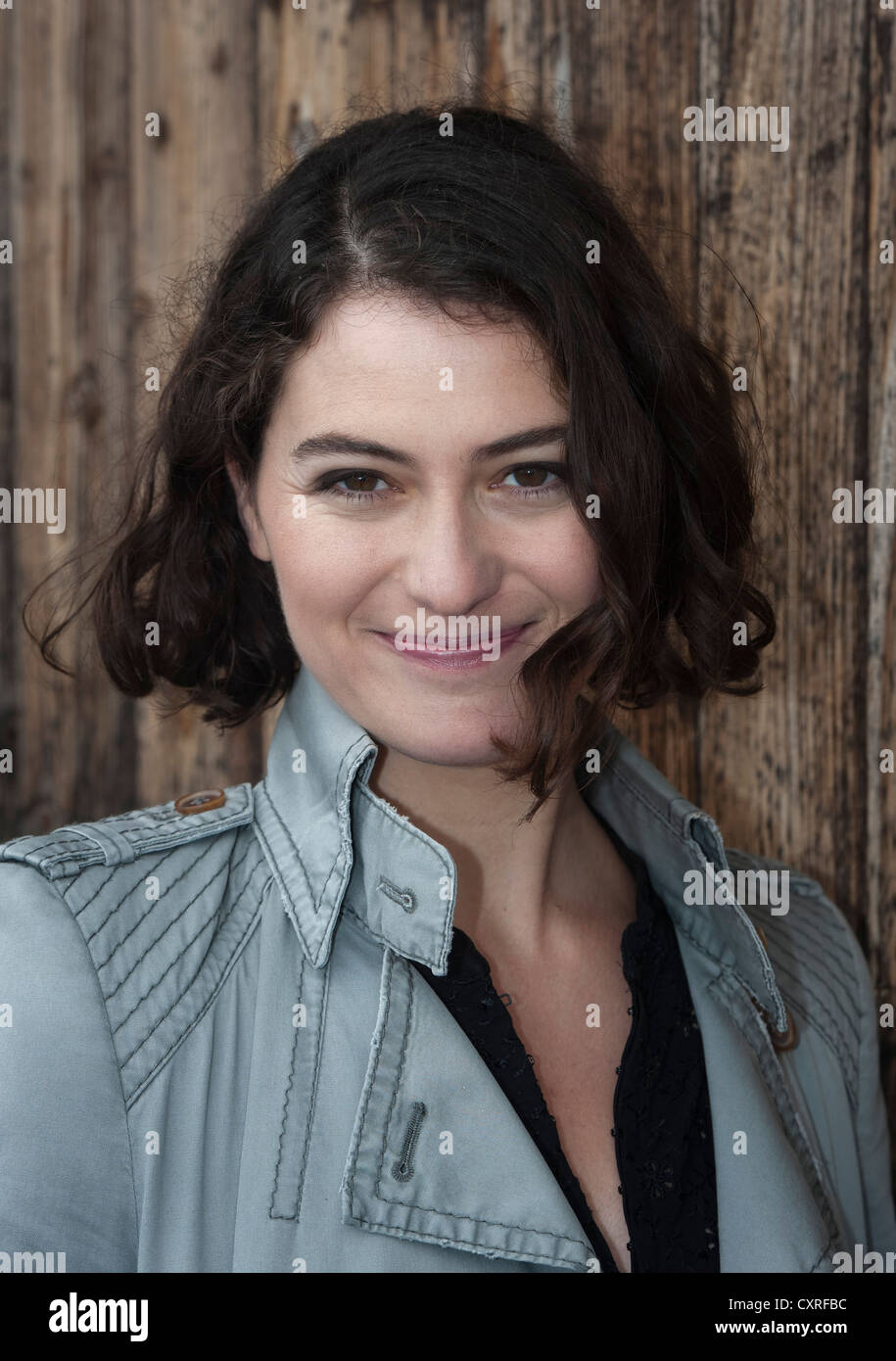 Actress Esther Zimmering at a photocall, Mittenwald, Bavaria, Germany Stock Photo