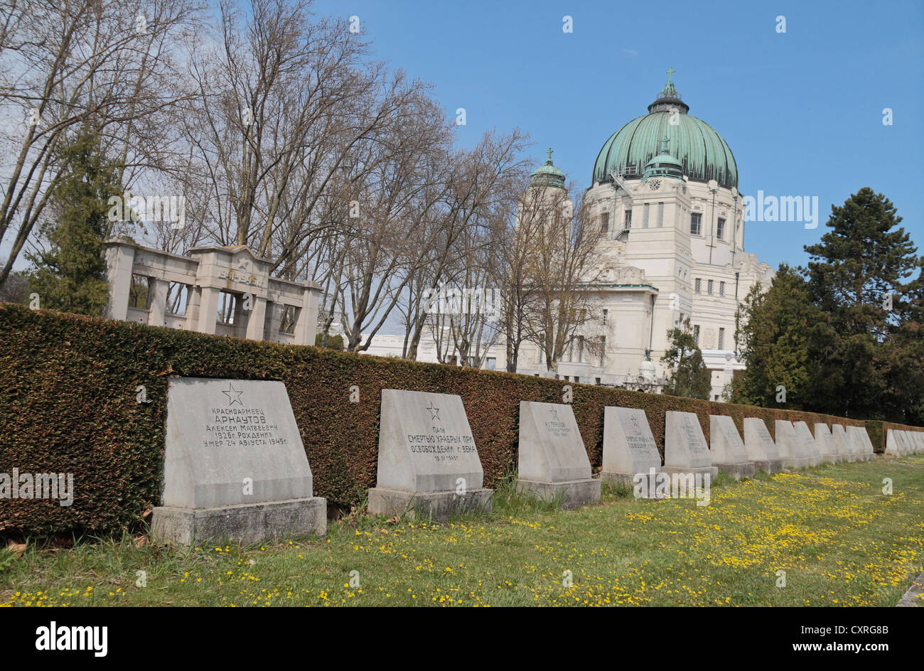 Soviet war graves & the Dr. Karl Lueger-Gedächtniskirche in the ...