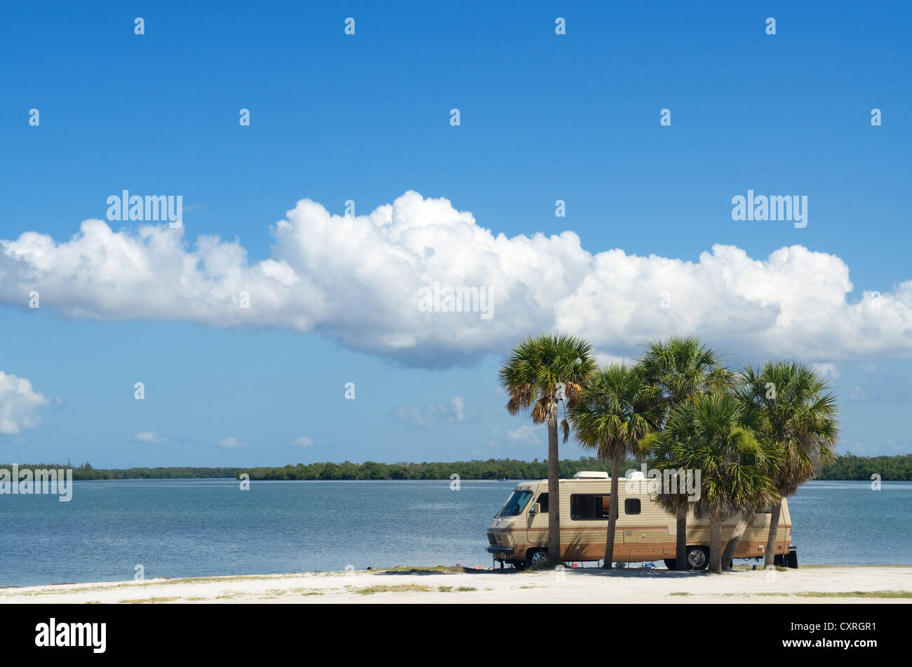 Campervan near Sanibel Island, Fort Myers, Florida, USA Stock Photo