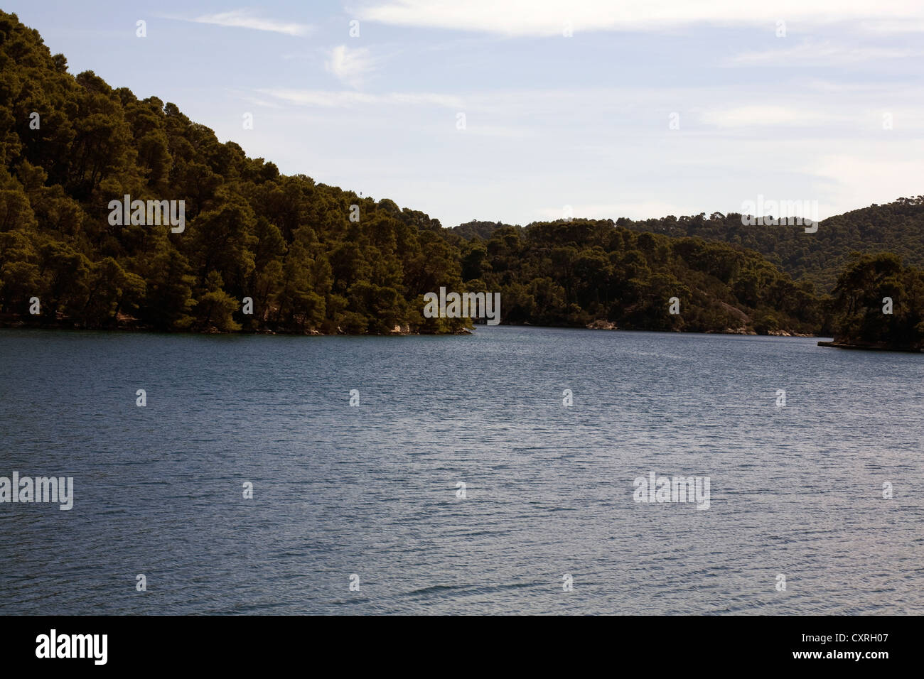 Veliko jezero Mljet National Park near Polace Mljet Island Croatia Stock Photo