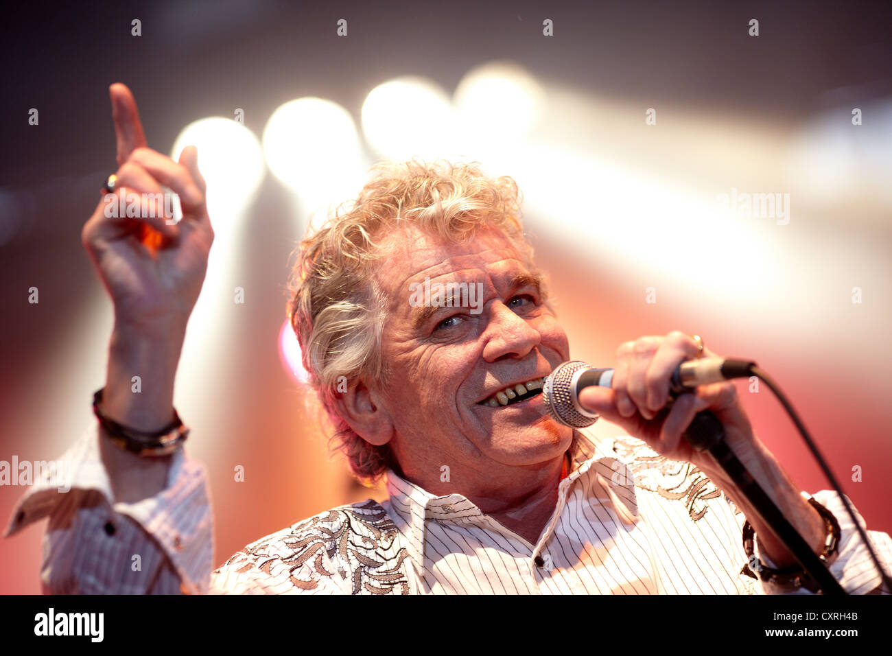 Dan McCafferty, lead singer of the rock band 'Nazareth' at a concert in Sporthalle Oberwerth, Koblenz, Rhineland-Palatinate Stock Photo