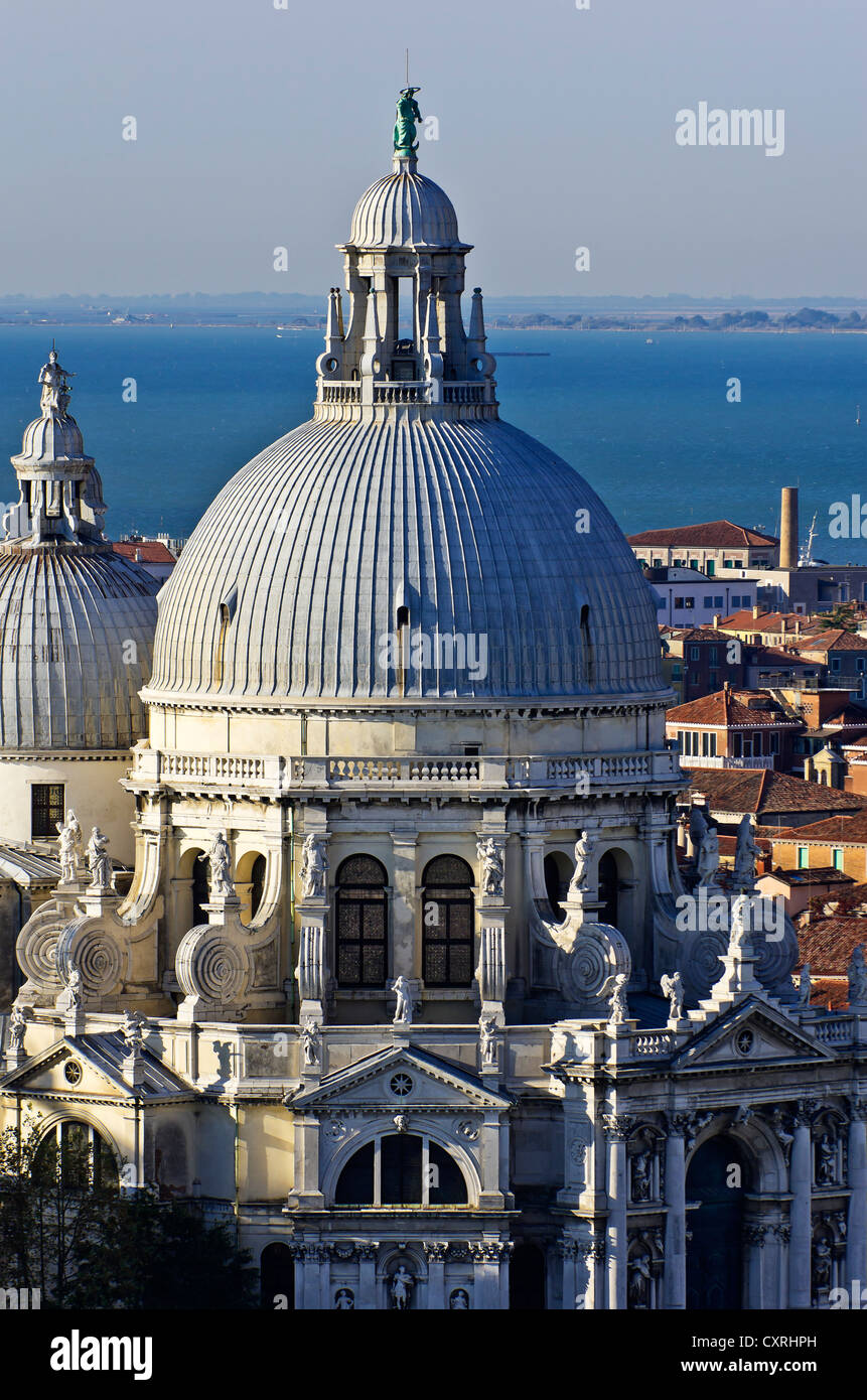 View of the Basilica Santa Maria della Salute, Venice, Venezia, Veneto, Italy, Europe Stock Photo