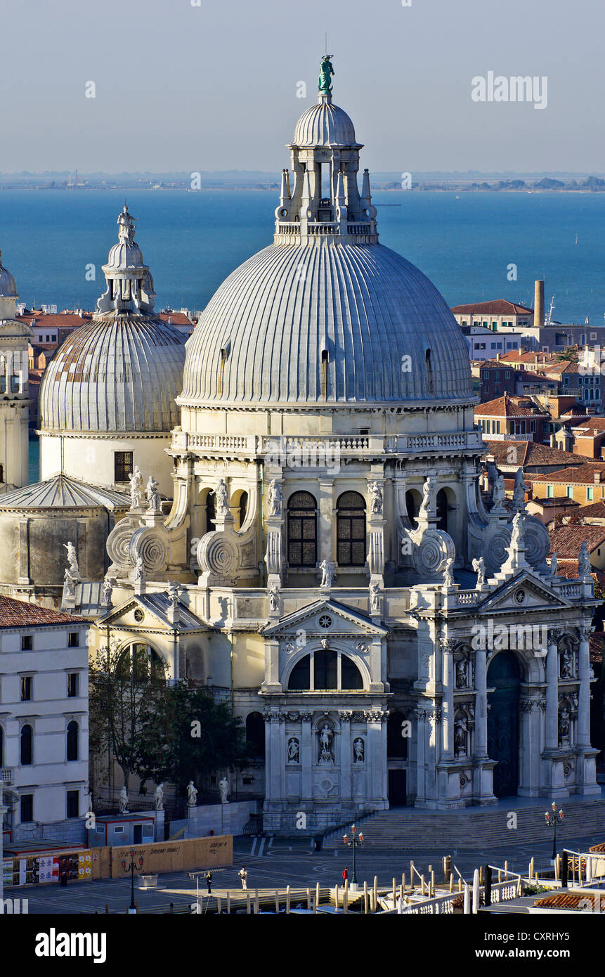 View of the Basilica of Santa Maria della Salute, Venice, Venezia, Veneto, Italy, Europe Stock Photo