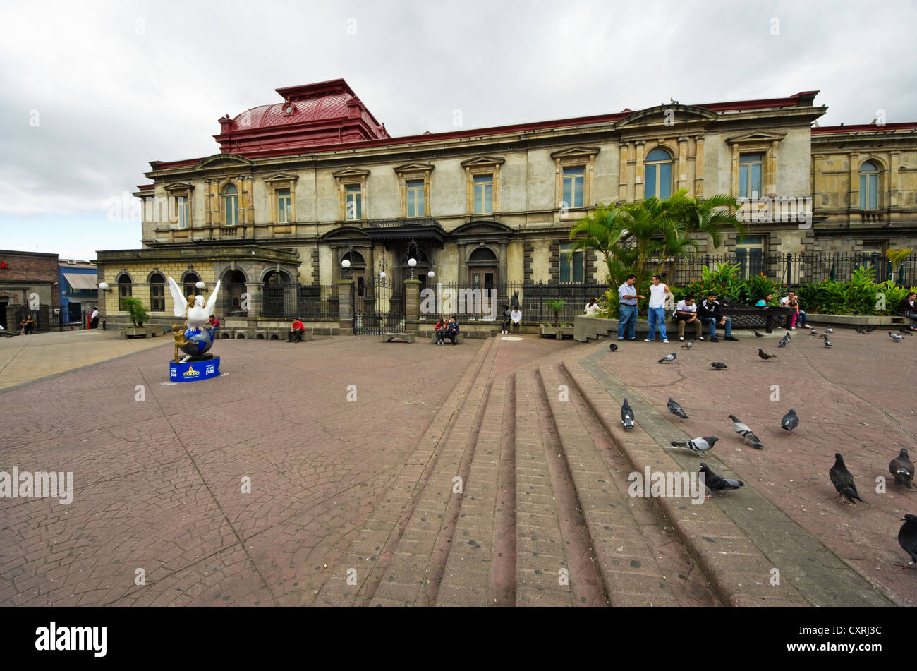Plaza de la Cultura with the National Theatre, San José, Costa Rica, Central America Stock Photo