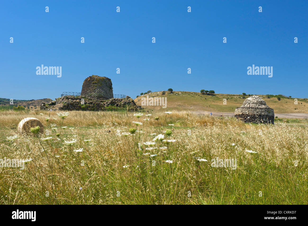 Nuraghe Santu Antine, Nuraghis fortress, in the Valle del Nuraghi valley, Sardinia, Italy, Europe Stock Photo