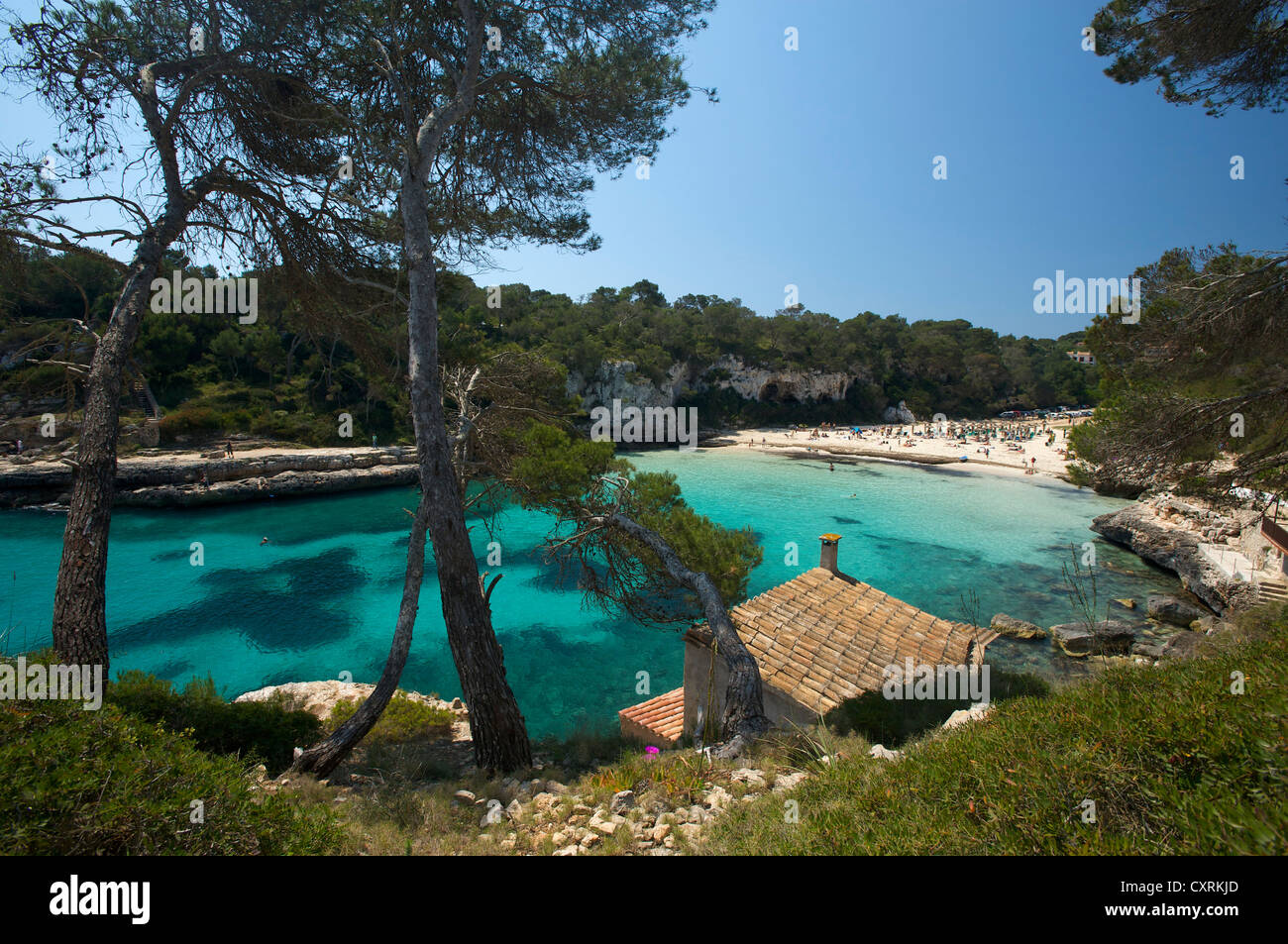 Bay, Cala Llombarts, Mallorca, Majorca, Balearic Islands, Spain, Europe Stock Photo