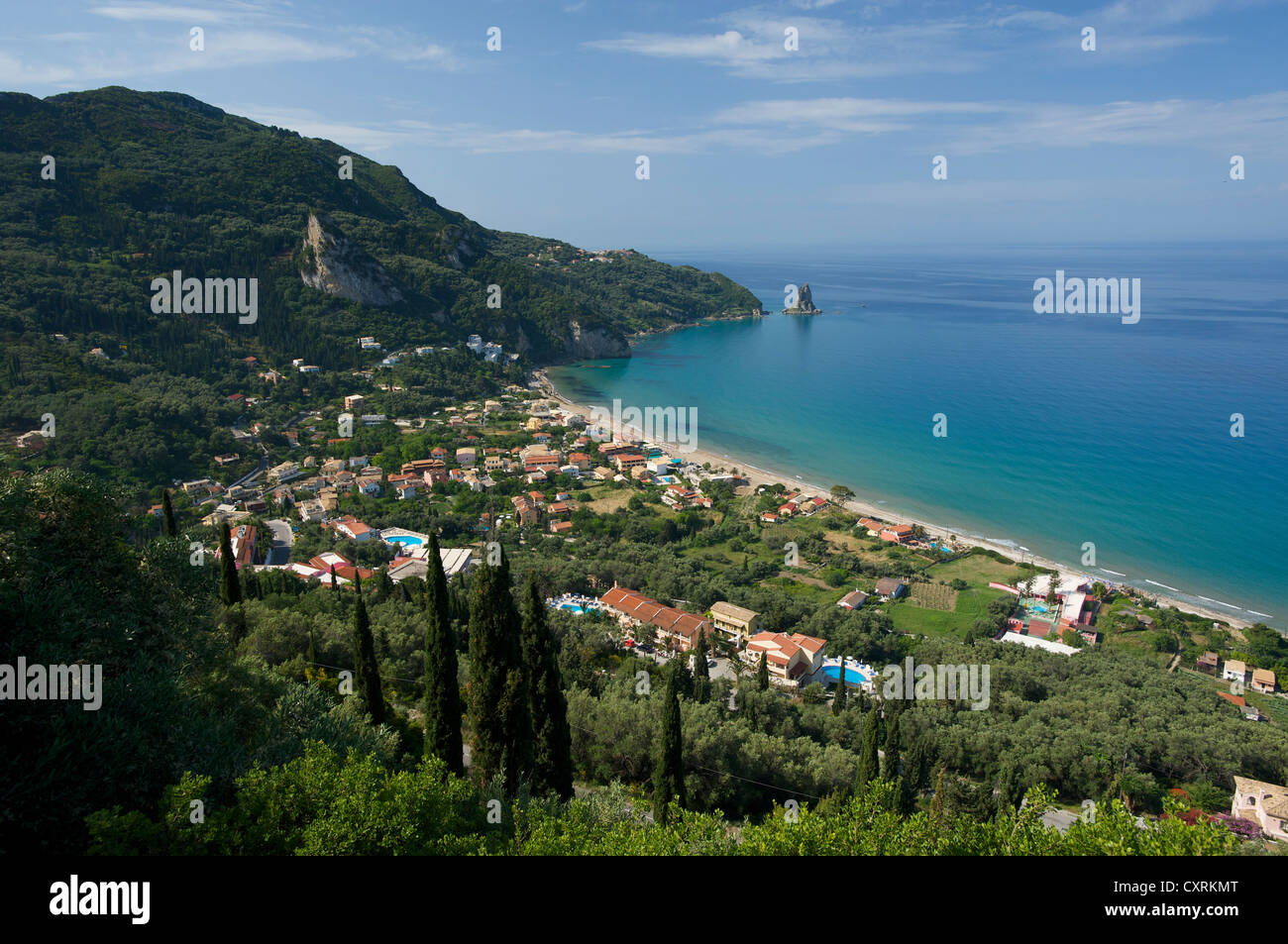 Agios Gordios Beach, Corfu, Ionian Islands, Greece, Europe Stock Photo