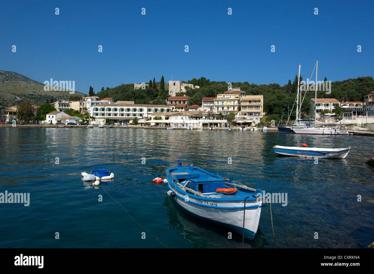 Port of Kassiopi, Corfu, Ionian Islands, Greece, Europe Stock Photo - Alamy