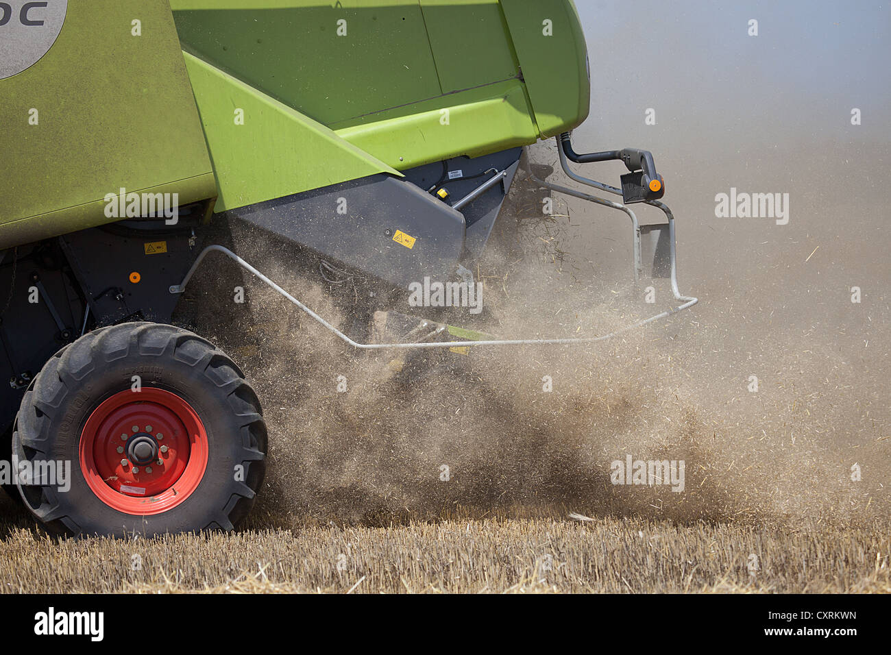 Combine Harvester Harvests Barley Hordeum Vulgare Hi-res Stock ...