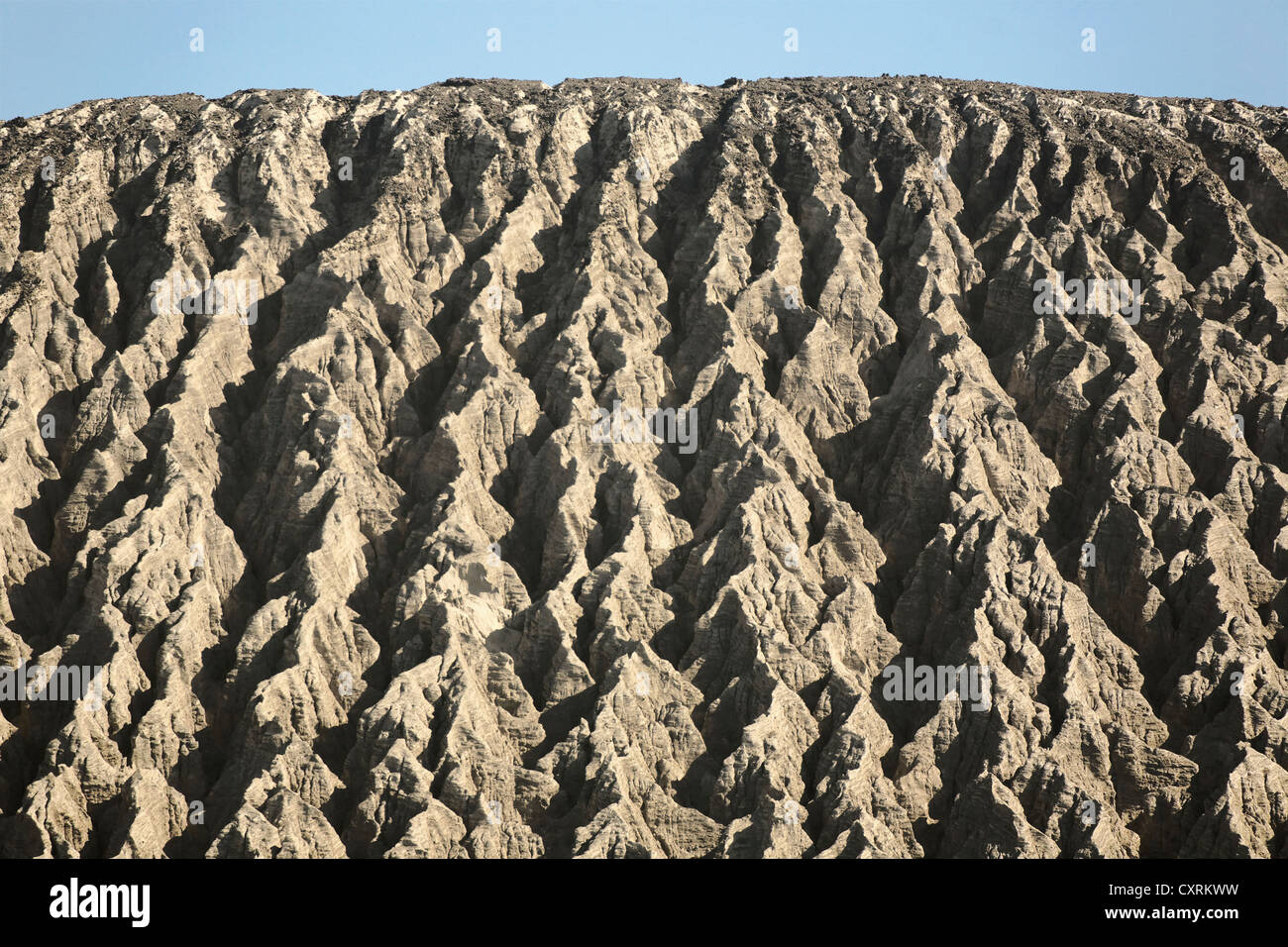 Mountain with deep furrows, erosion from wind and water, San Benedicto Island, near Socorro, Revillagigedo Islands, archipelago Stock Photo