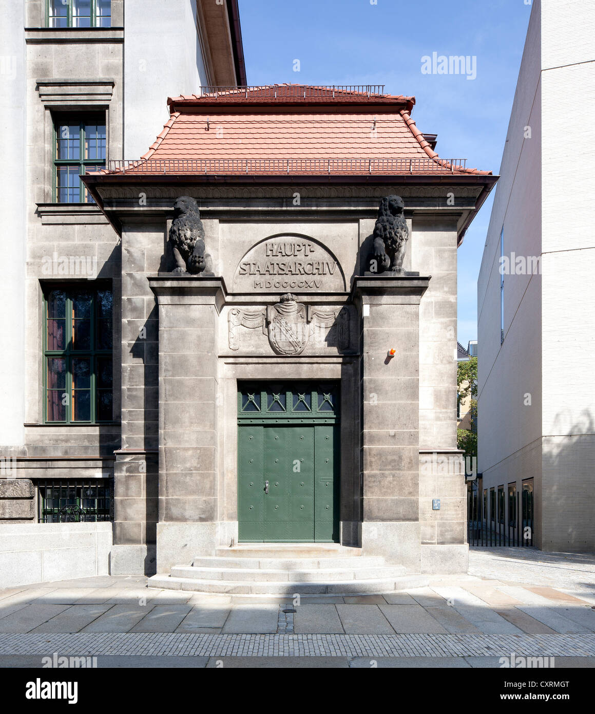 Saxon Main State Archive, Neustadt, Dresden, Saxony, Germany, Europe, PublicGround Stock Photo
