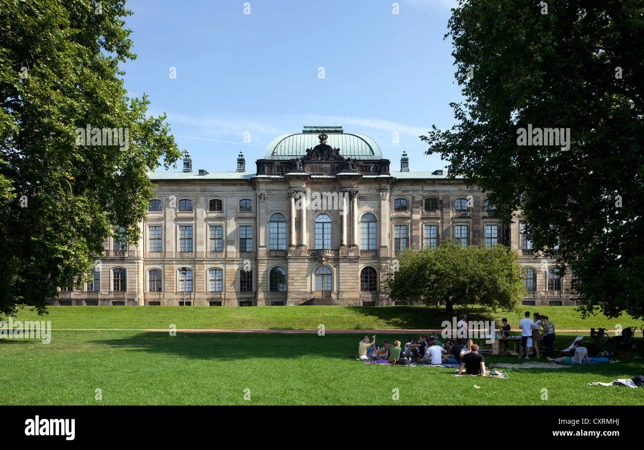 Japanisches Palais, or Japanese Palace accommodating the Museum of Ethnology Dresden, the State Museum for Pre-History and the Stock Photo
