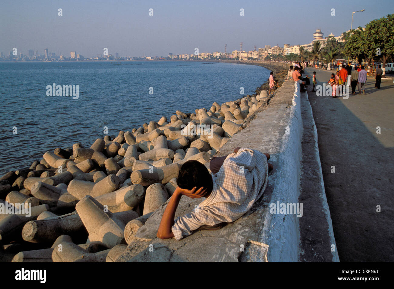 Marine Drive, Mumbai, also known as Bombay, Maharashtra, India, South Asia, Asia Stock Photo