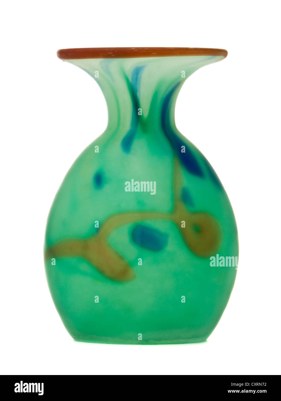 Small studio vase by Mdina Glass (Malta). Founded in 1968 by Joseph Said. Stock Photo