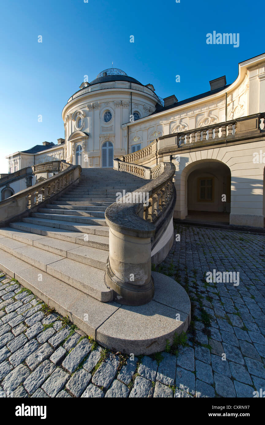 Rococo palace, Schloss Solitude, hunting and pleasure palace, built by Duke Carl Eugen von Wuerttemberg, Stuttgart-West Stock Photo