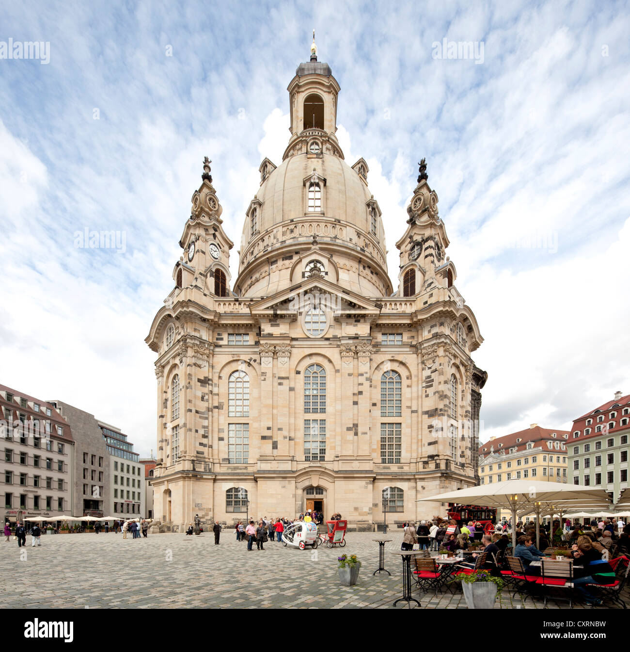 Frauenkirche, Church of Our Lady, reconstruction, Old Town, Dresden, Saxony, Germany, Europe Stock Photo