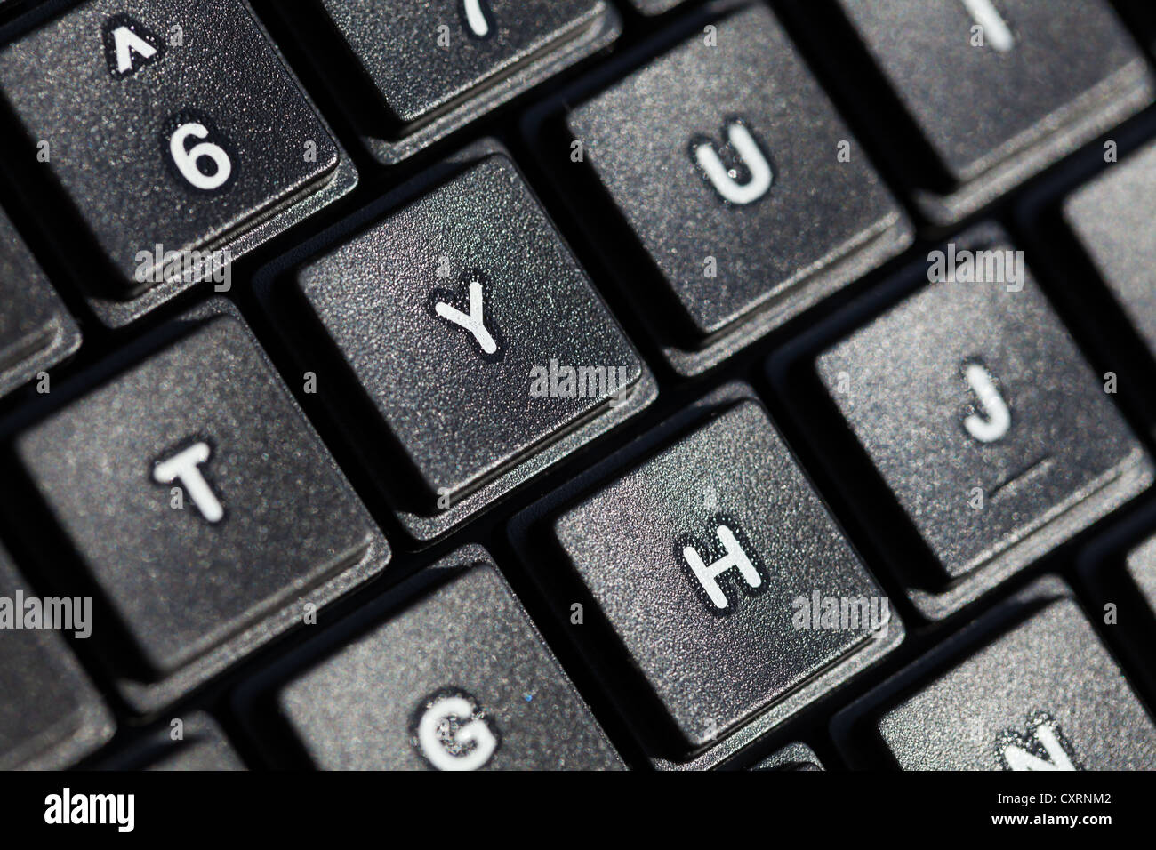 Black Computer Keyboard close up Stock Photo