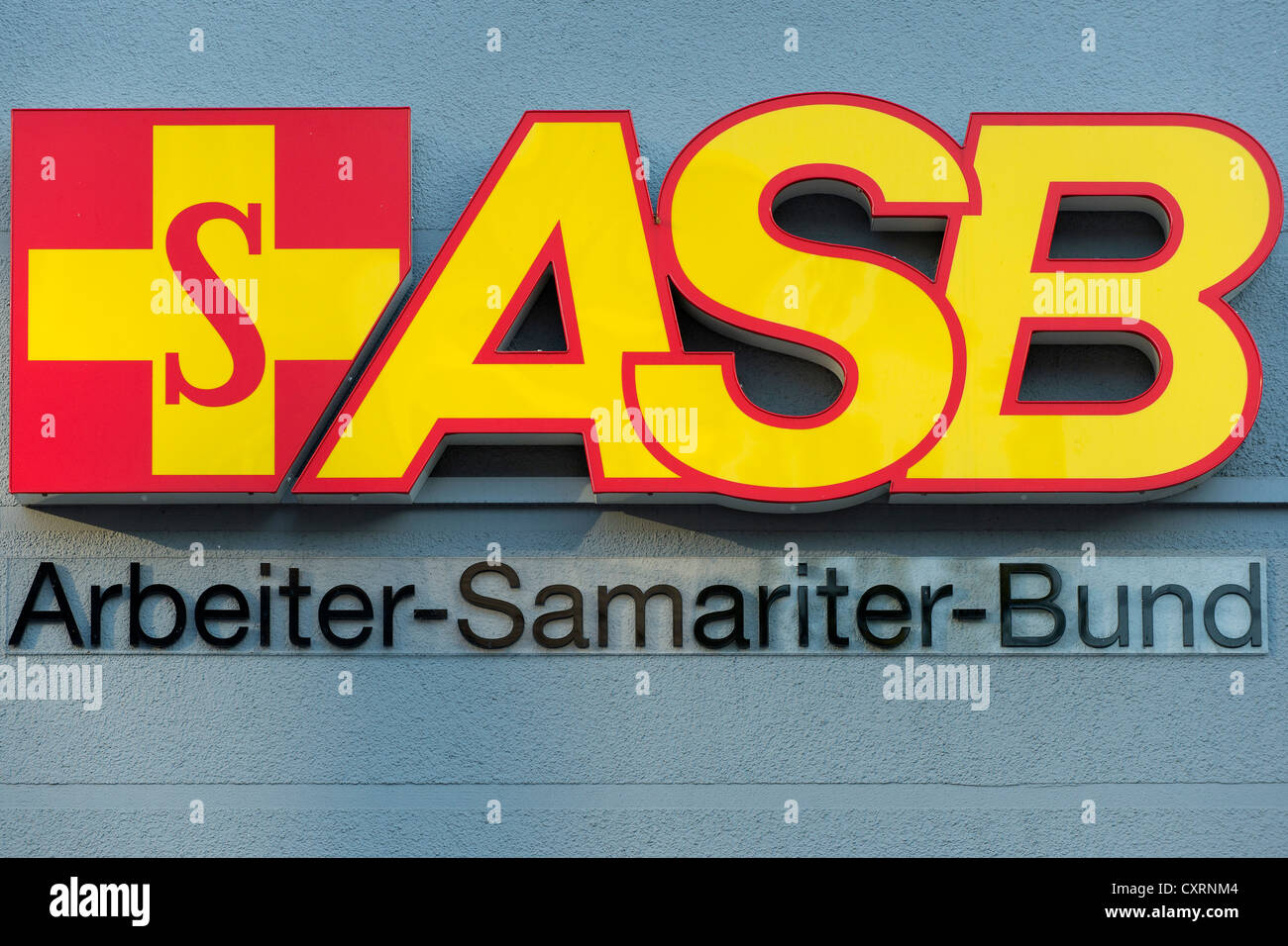 Logo of Arbeiter-Samariter-Bund, ASB, Workers' Samaritan Foundation, Suttgart, Baden-Wuerttemberg, Germany, Europe Stock Photo