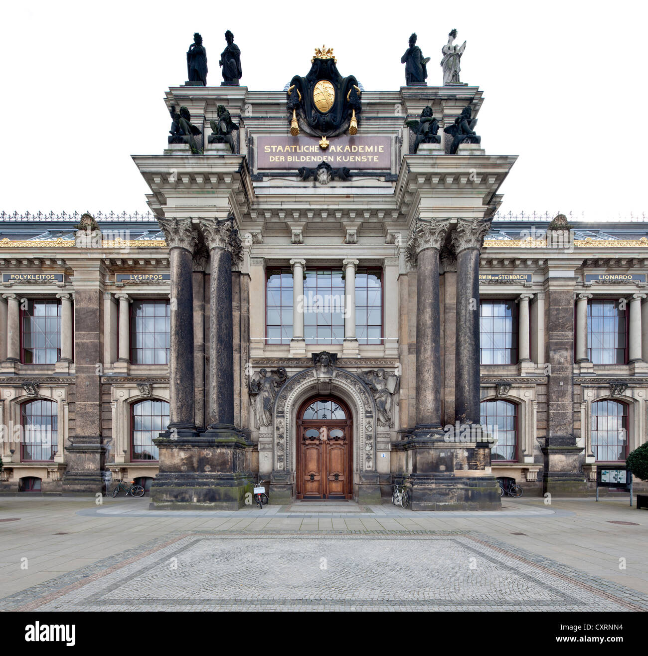 Academy of Fine Arts, former Royal Academy of Fine Arts, Dresden, Saxony, Germany, Europe, PublicGround Stock Photo