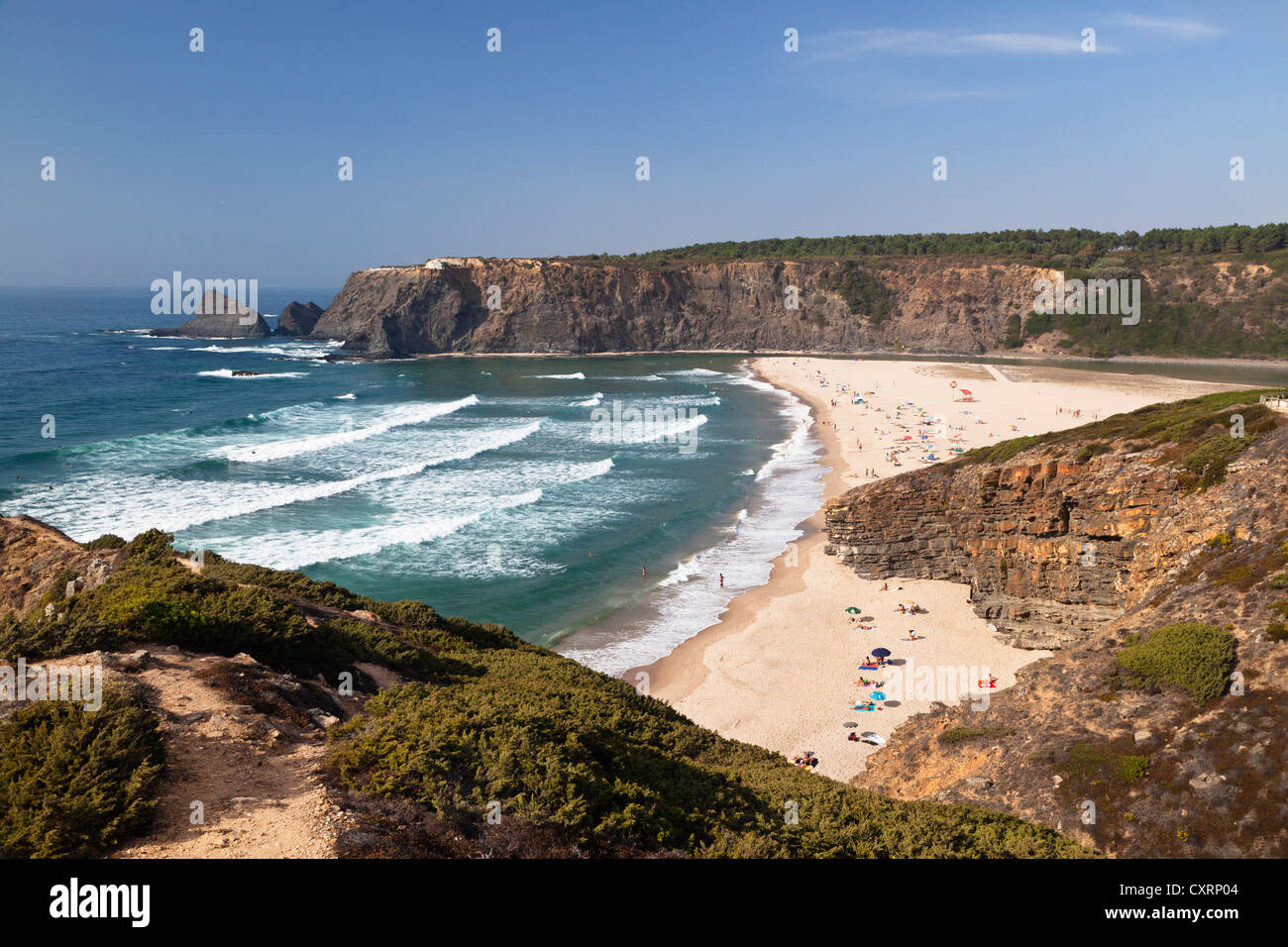 Beach near Odeceixe, Atlantic coast, Algarve, Portugal, Europe Stock Photo