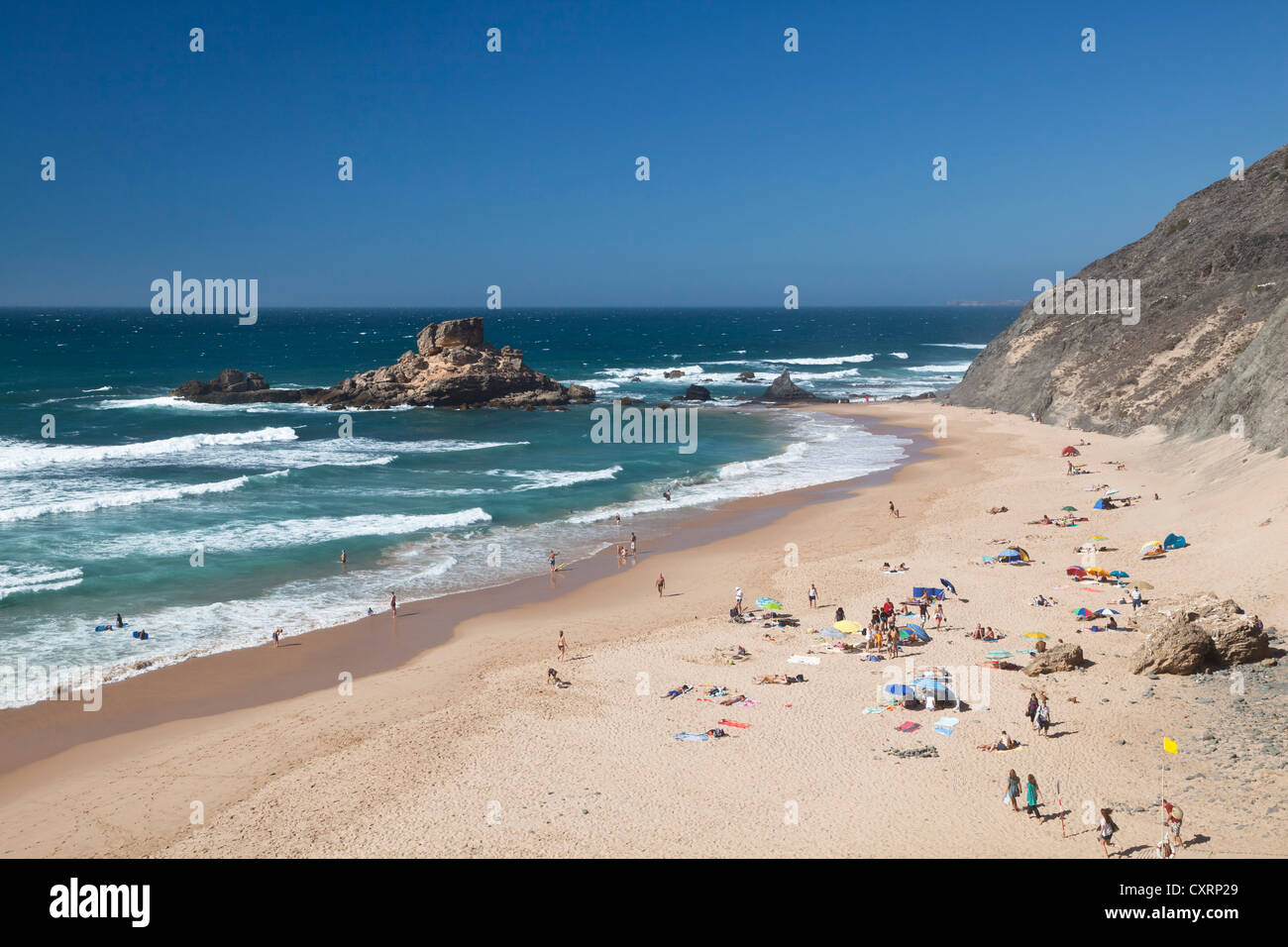 Beach of Praia da Castelejo, Atlantic coast, Algarve, Portugal, Europe Stock Photo