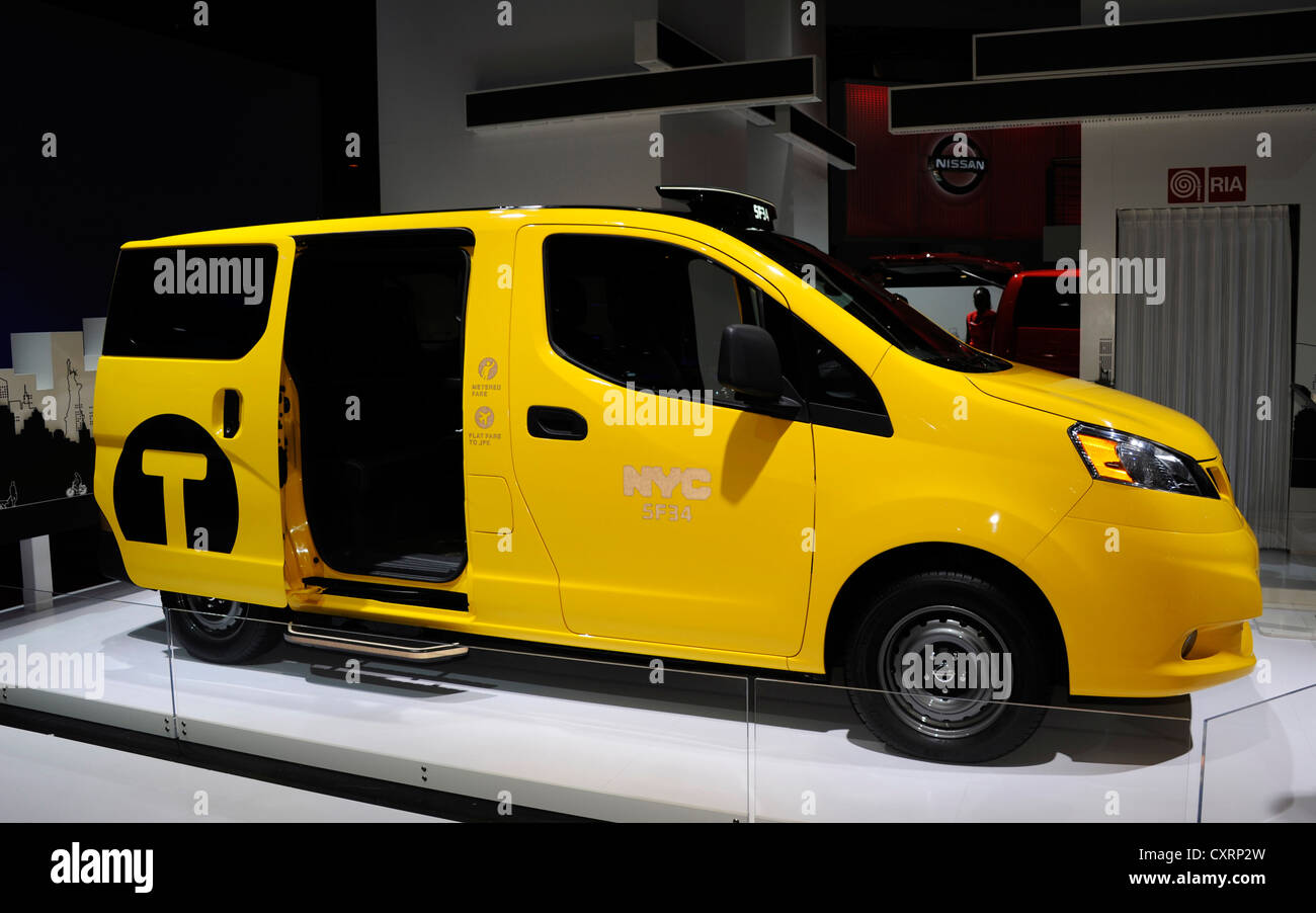Nissan NV 200,Taxi of tomorrow for New York,Paris Motor Show, France Stock Photo