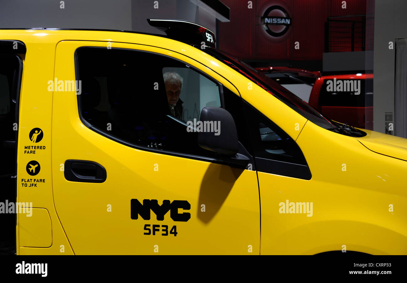 Nissan NV 200,Taxi of tomorrow for New York,Paris Motor Show,France Stock Photo