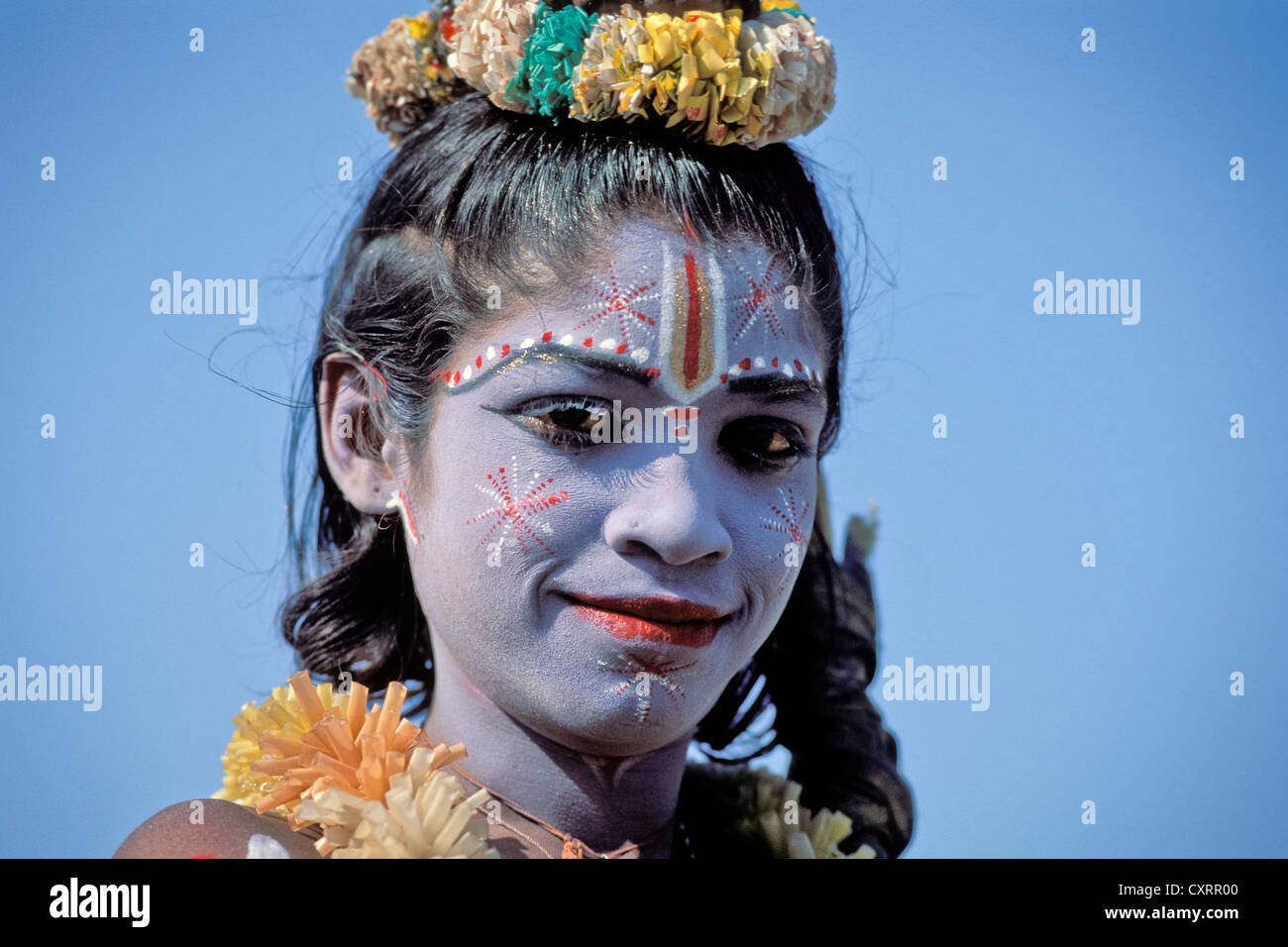 Blue Face Paint Stock Photo - Download Image Now - Adult, Adults Only, Art  - iStock