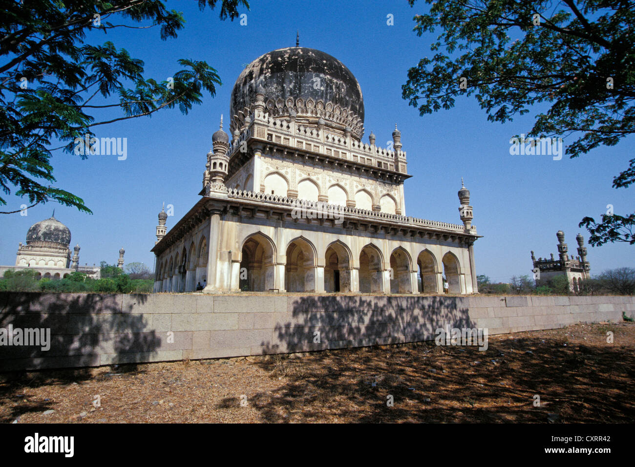 Mausoleum, Qutb Shahi dynasty, Golconda, Andhra Pradesh, southern India, India, Asia Stock Photo