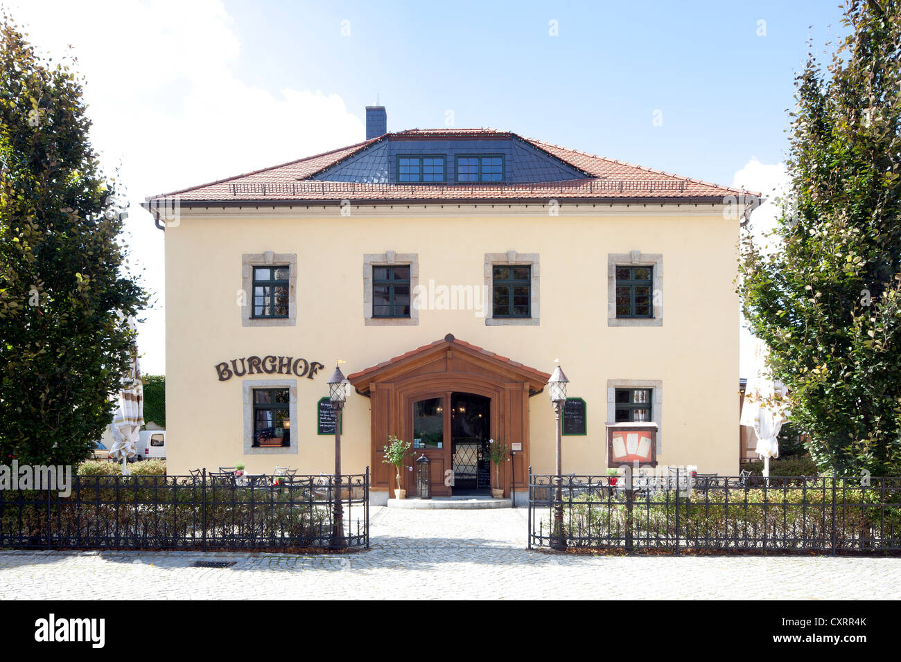 Burghof, Bautzen, Budysin, Upper Lusatia, Lusatia, Saxony, Germany, Europe, PublicGround Stock Photo
