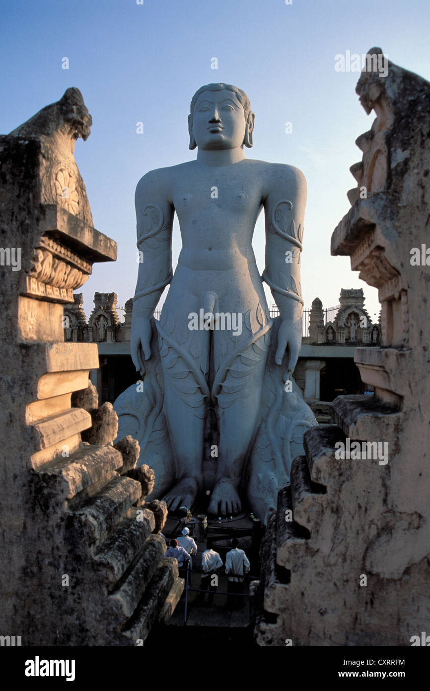 Monolithic Jain statue of Gomateshwara, Indragiri Hill, Sravanabelagola