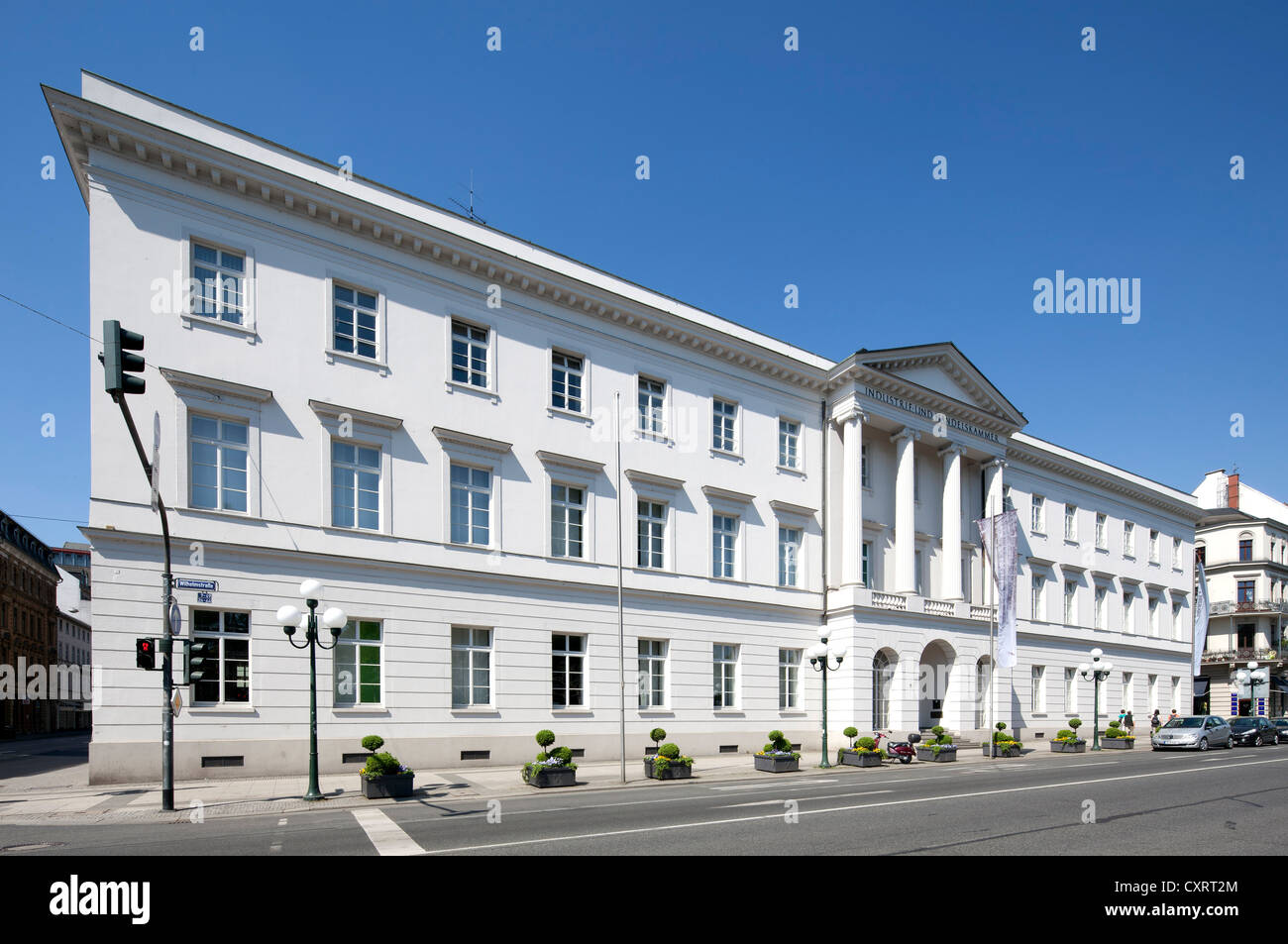 Industrie- und Handelskammer, IHK, Chamber of Commerce and Industry, Wilhelmstrasse, nicknamed Rue, Wiesbaden, Hesse Stock Photo