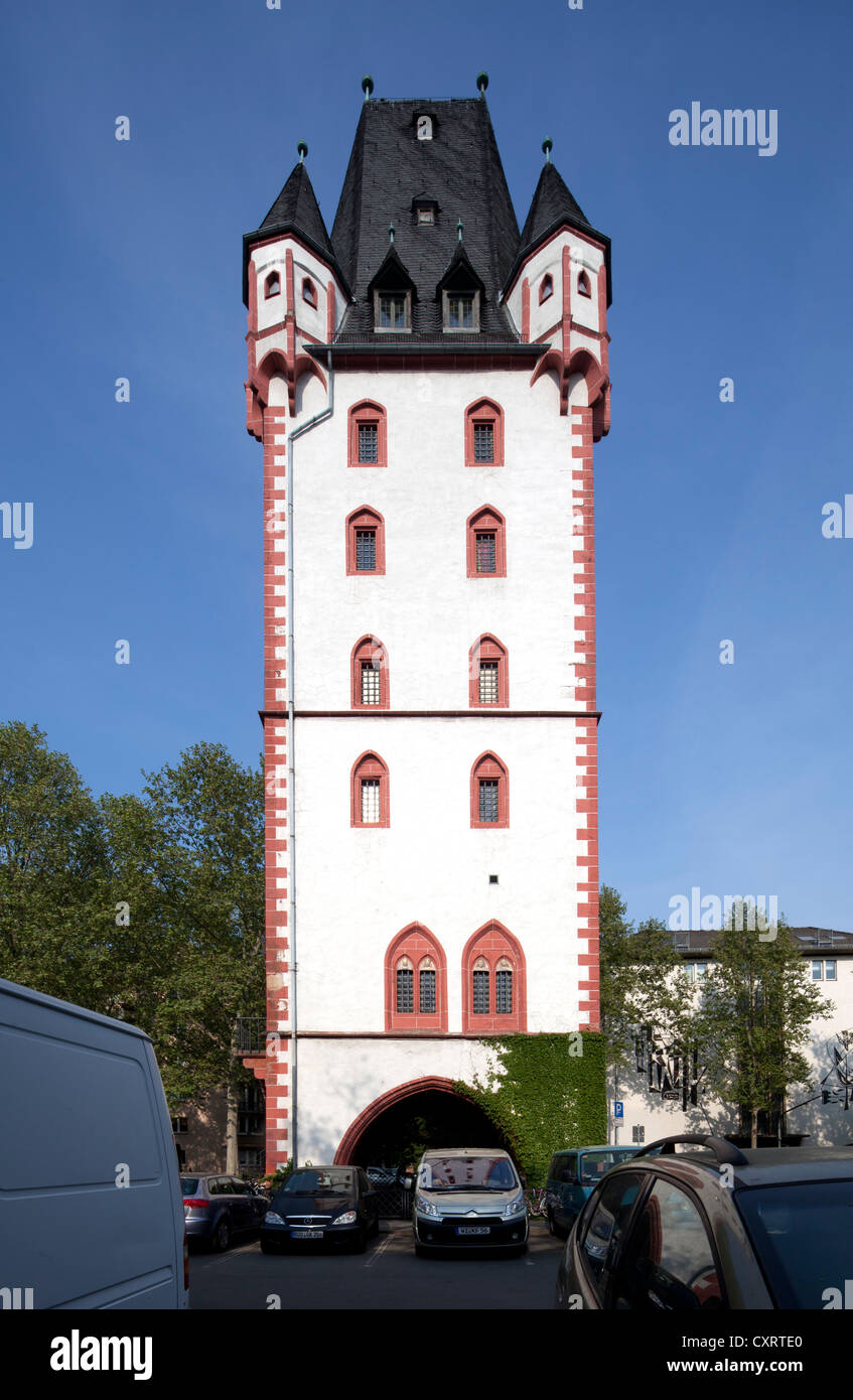 Holzturm, tower of the medieval city walls, Mainz, Rhineland-Palatinate, PublicGround Stock Photo
