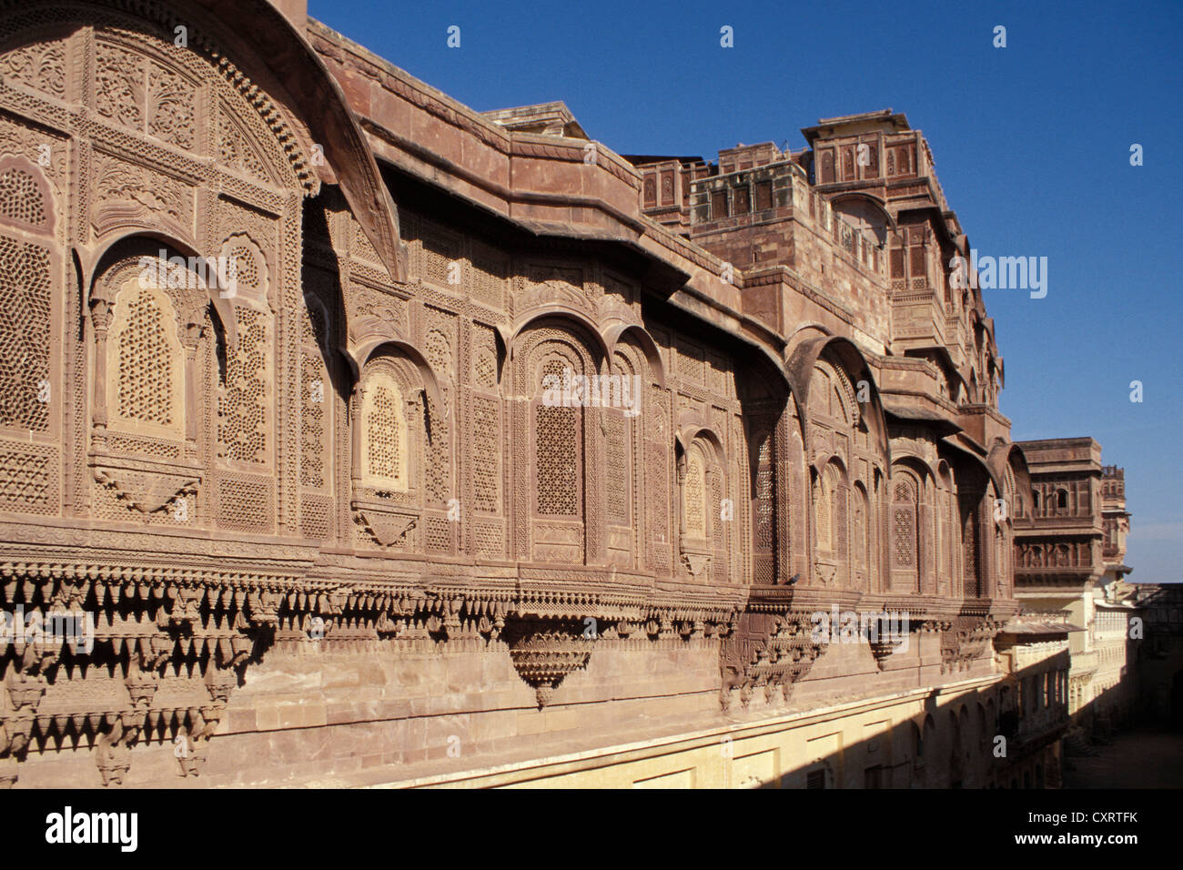In the Mehangarh fort complex, Mehangarh Fort, Jodhpur, Rajasthan, India, Asia Stock Photo