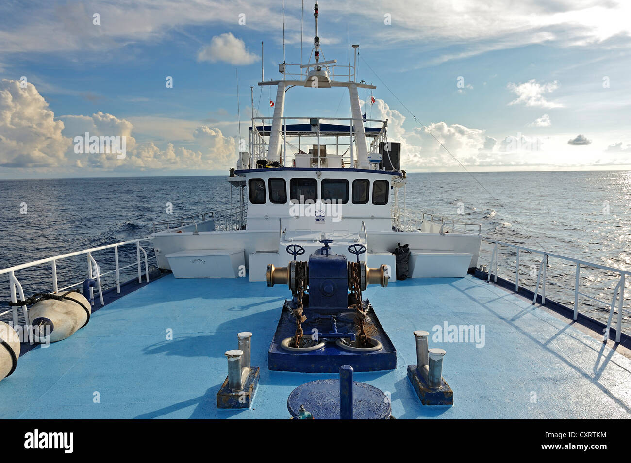 The ship Okeanoss-Aggressor, Cocos Island, Costa Rica, Central America Stock Photo