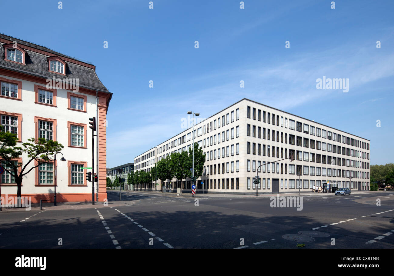 Office building for Members of Parliament and Ministers, Mainz, Rhineland-Palatinate, Germany, Europe, PublicGround Stock Photo