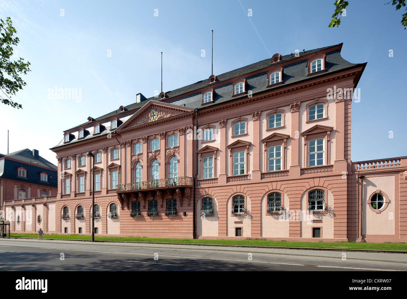 Former Deutschordenshaus or House of the Teutonic Order, plenary and administrative buildings of the Rhineland-Palatinate Stock Photo